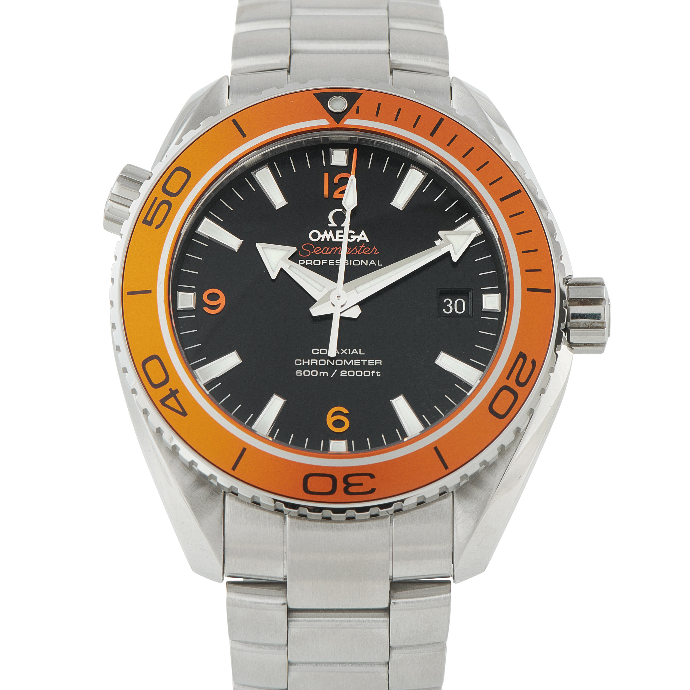 Omega Seamaster Planet Ocean 600M Orange Bezel Steel Watch 232.30.46.21.01.002