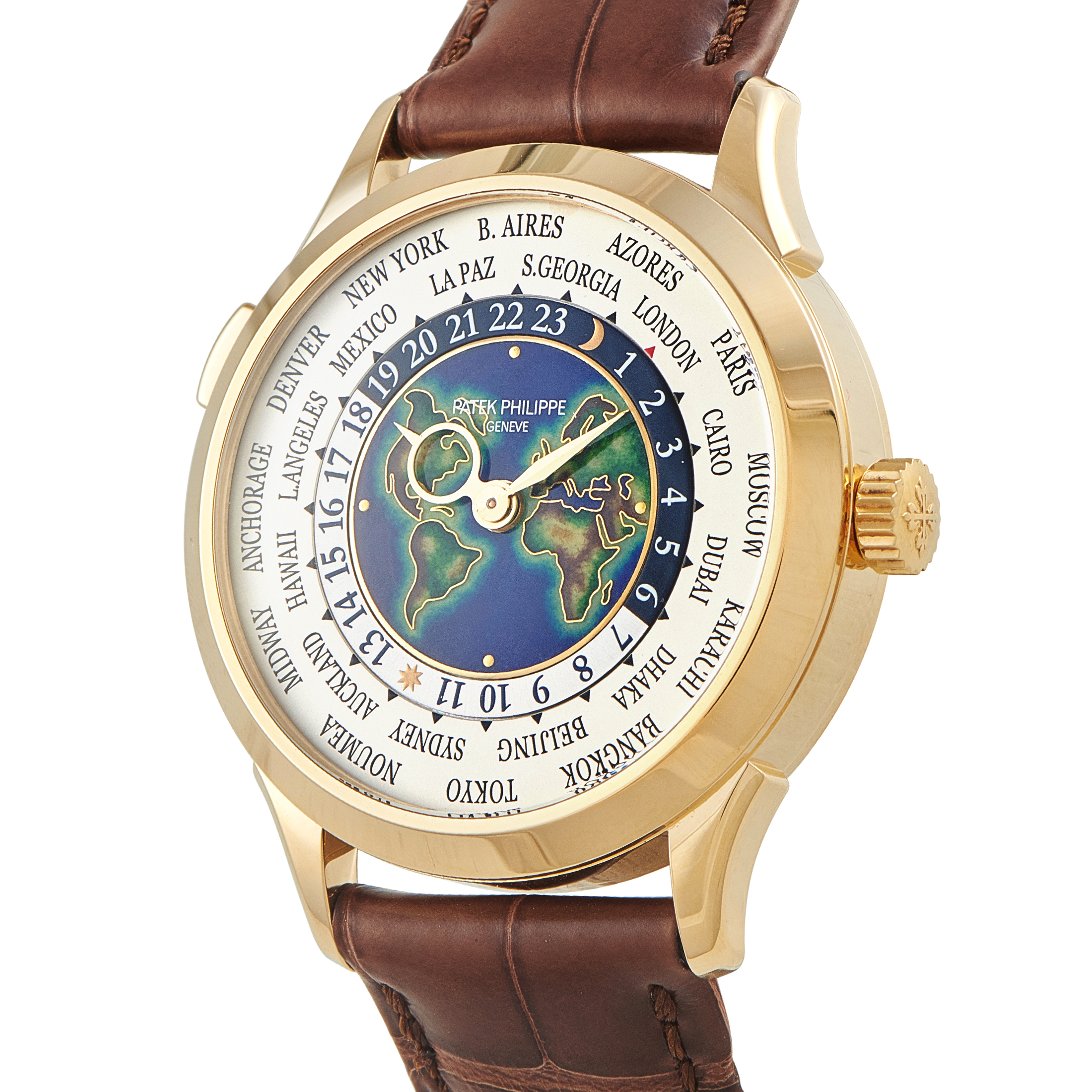 Patek Philippe Complications World Time Enamel Dial Yellow Gold Watch 5231J-001 - Image 2