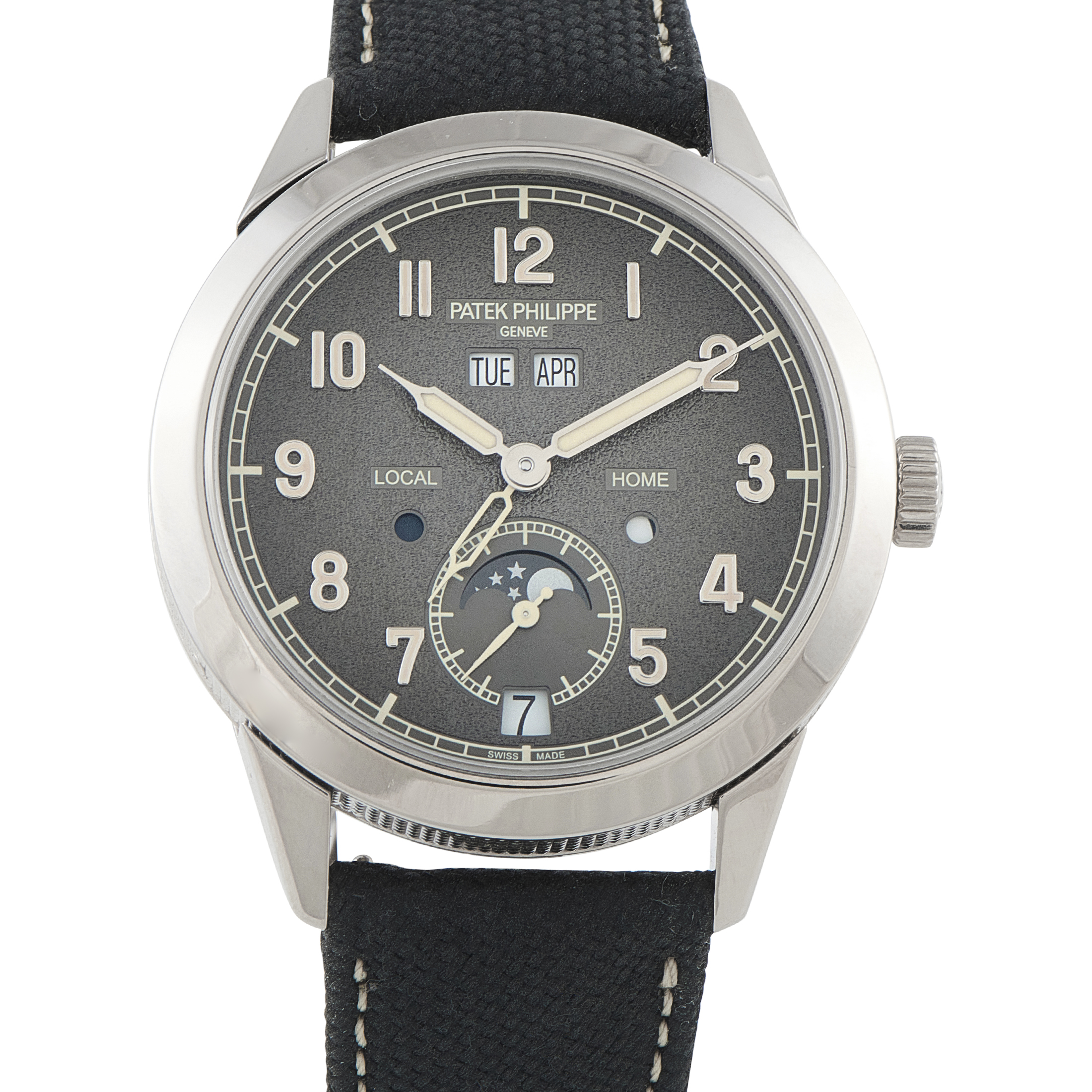 Patek Philippe Annual Calendar Travel Time White Gold Watch 5326g