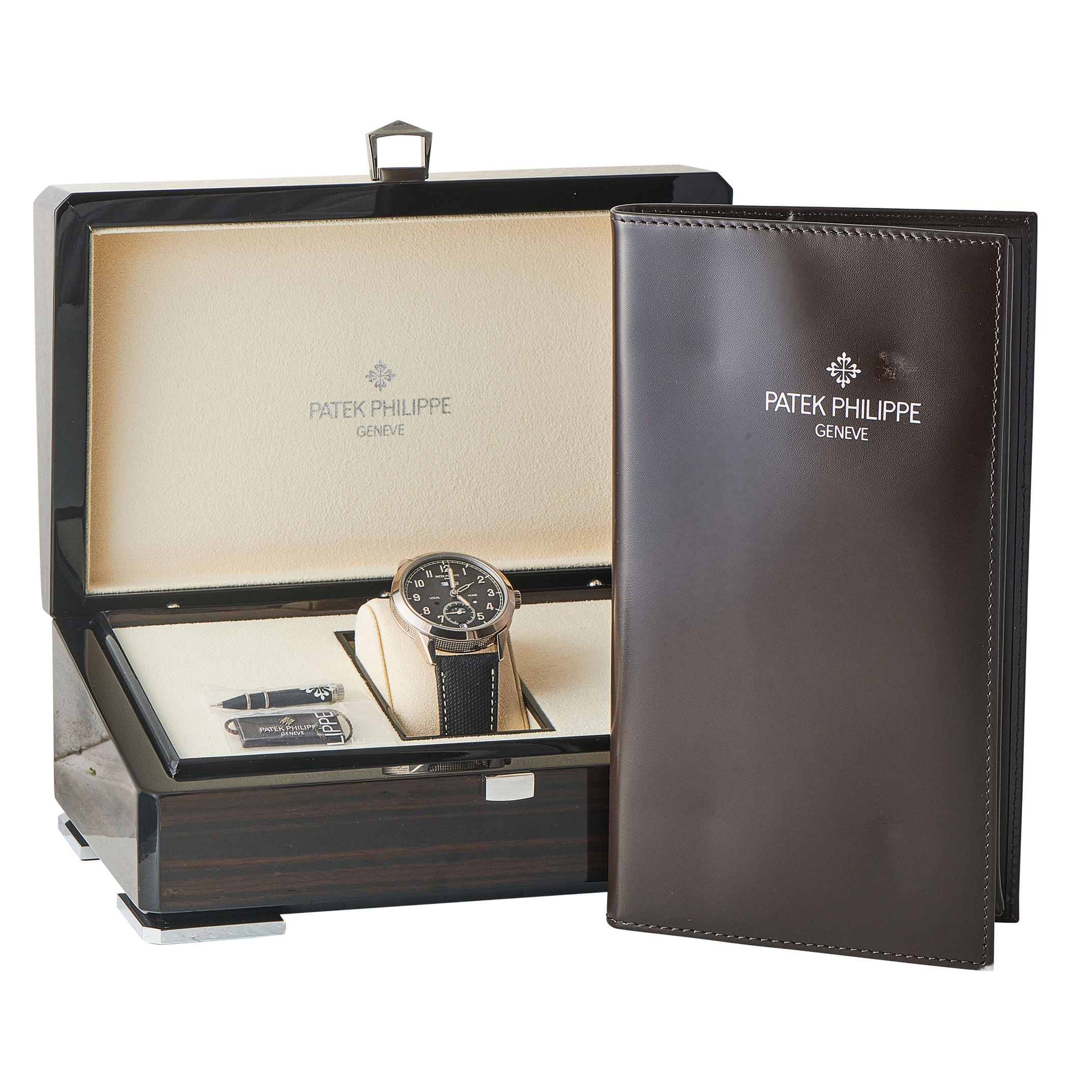 Patek Philippe Annual Calendar Travel Time White Gold Watch 5326g - Image 5