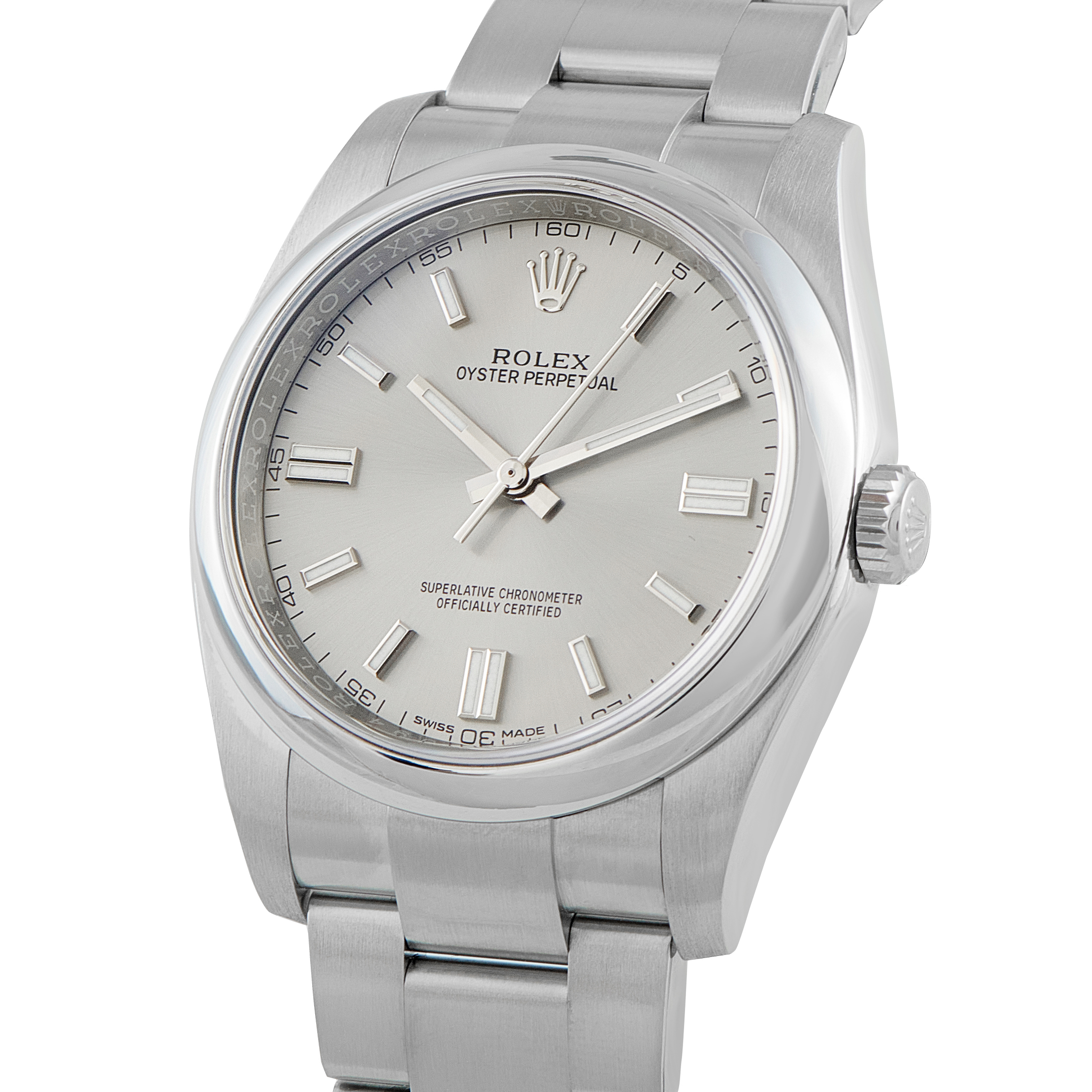 Rolex Oyster Perpetual Slate Dial Steel Watch 116000 - Image 2