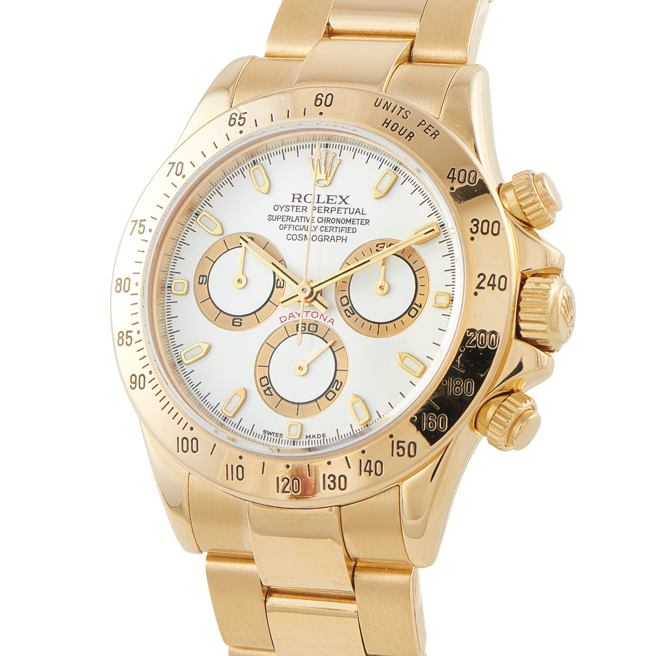 Rolex Daytona White Dial Yellow Gold Watch 116528 - Image 2