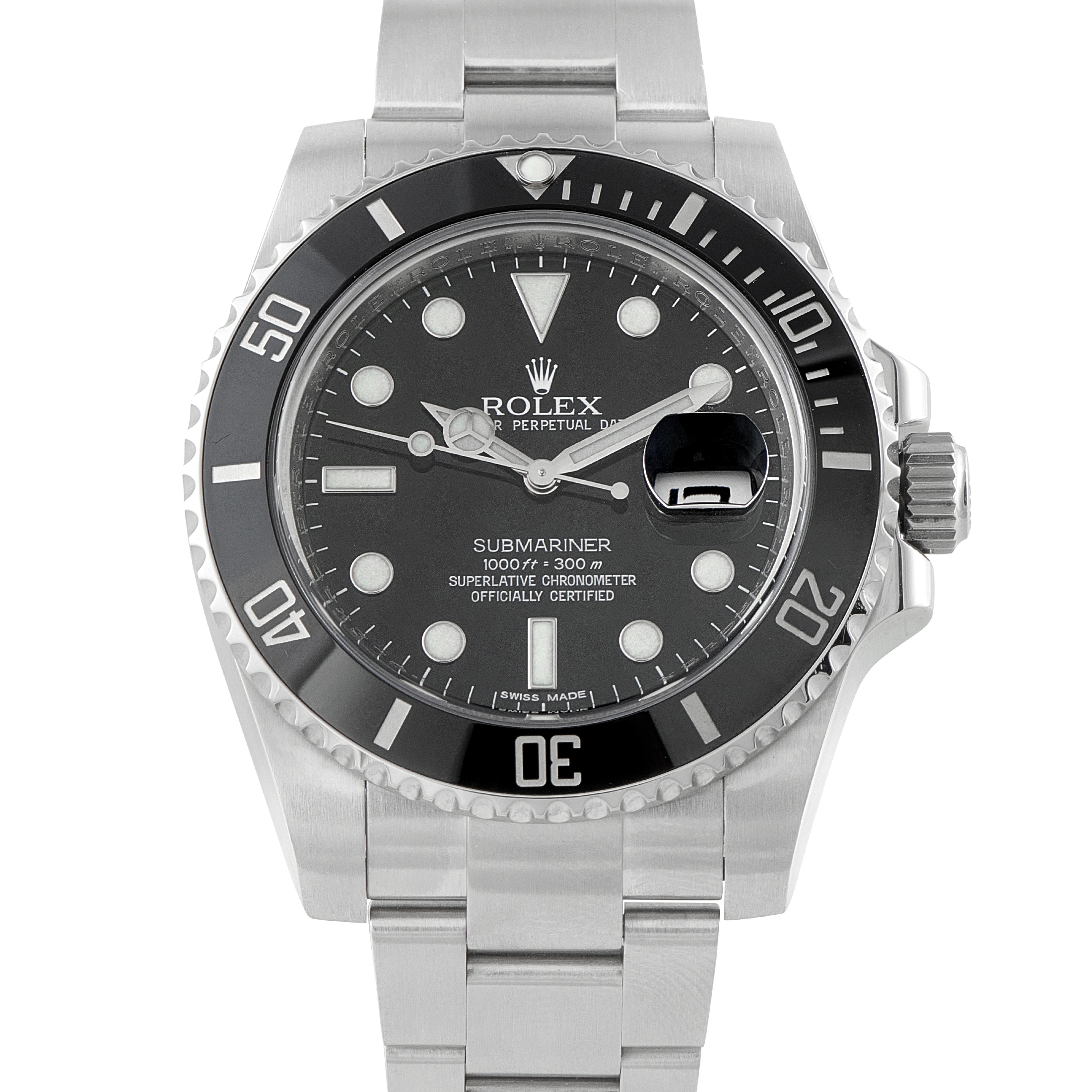 Rolex Submariner Date Black Dial Steel Watch 116610LN