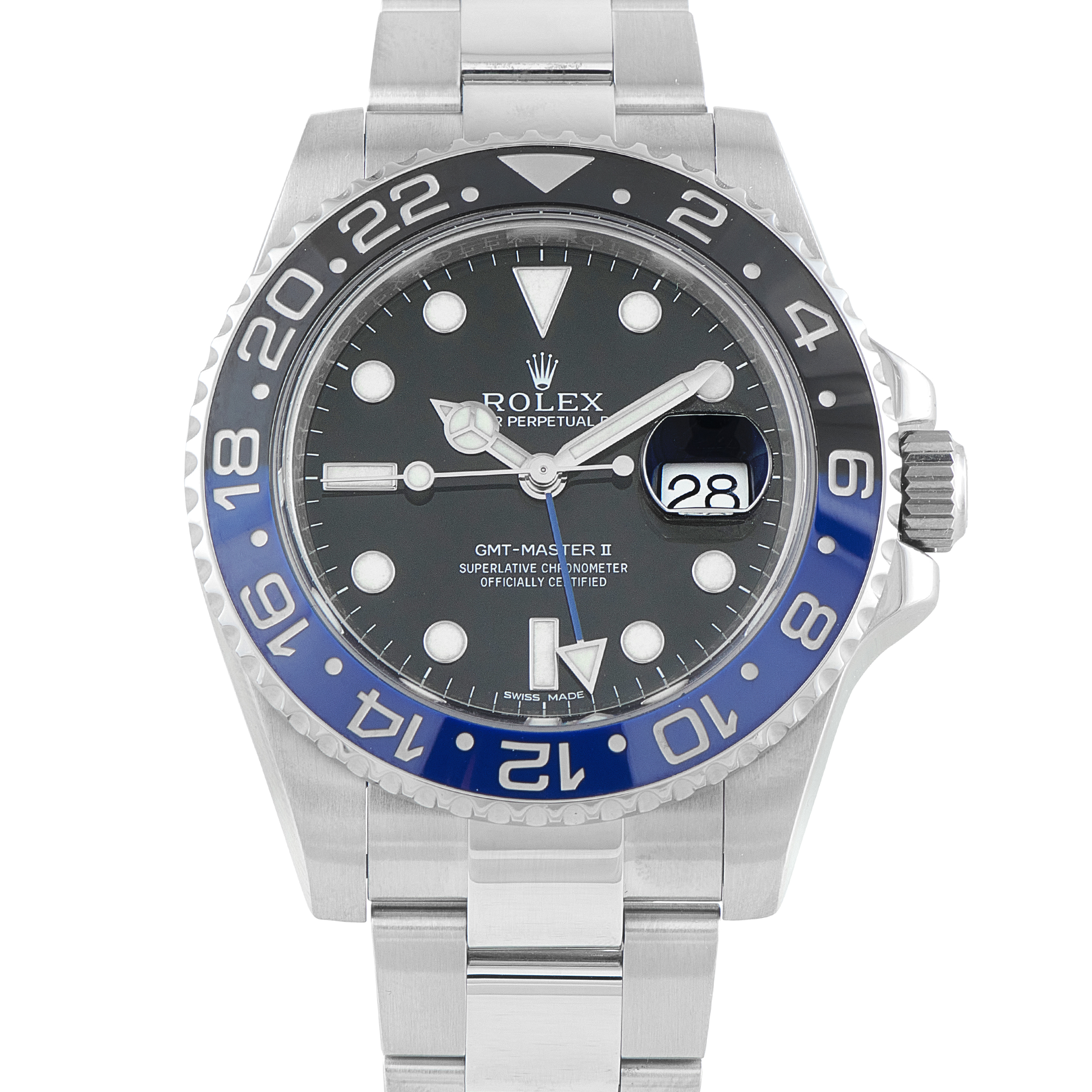 Rolex GMT-Master II Batman Steel Oyster Watch 116710BLNR