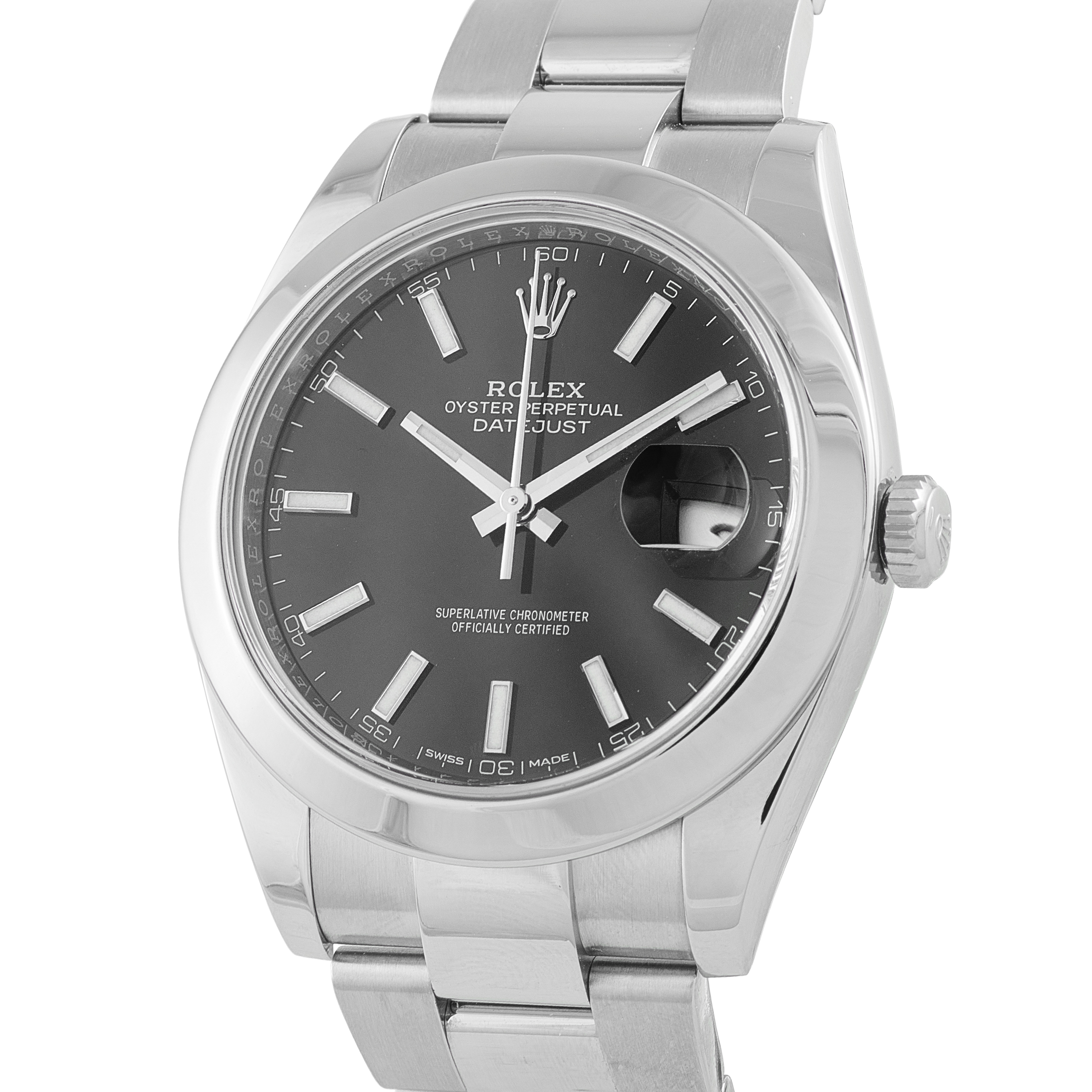 Rolex Datejust 41 Black Dial Steel Oyster Watch 126300 - Image 2