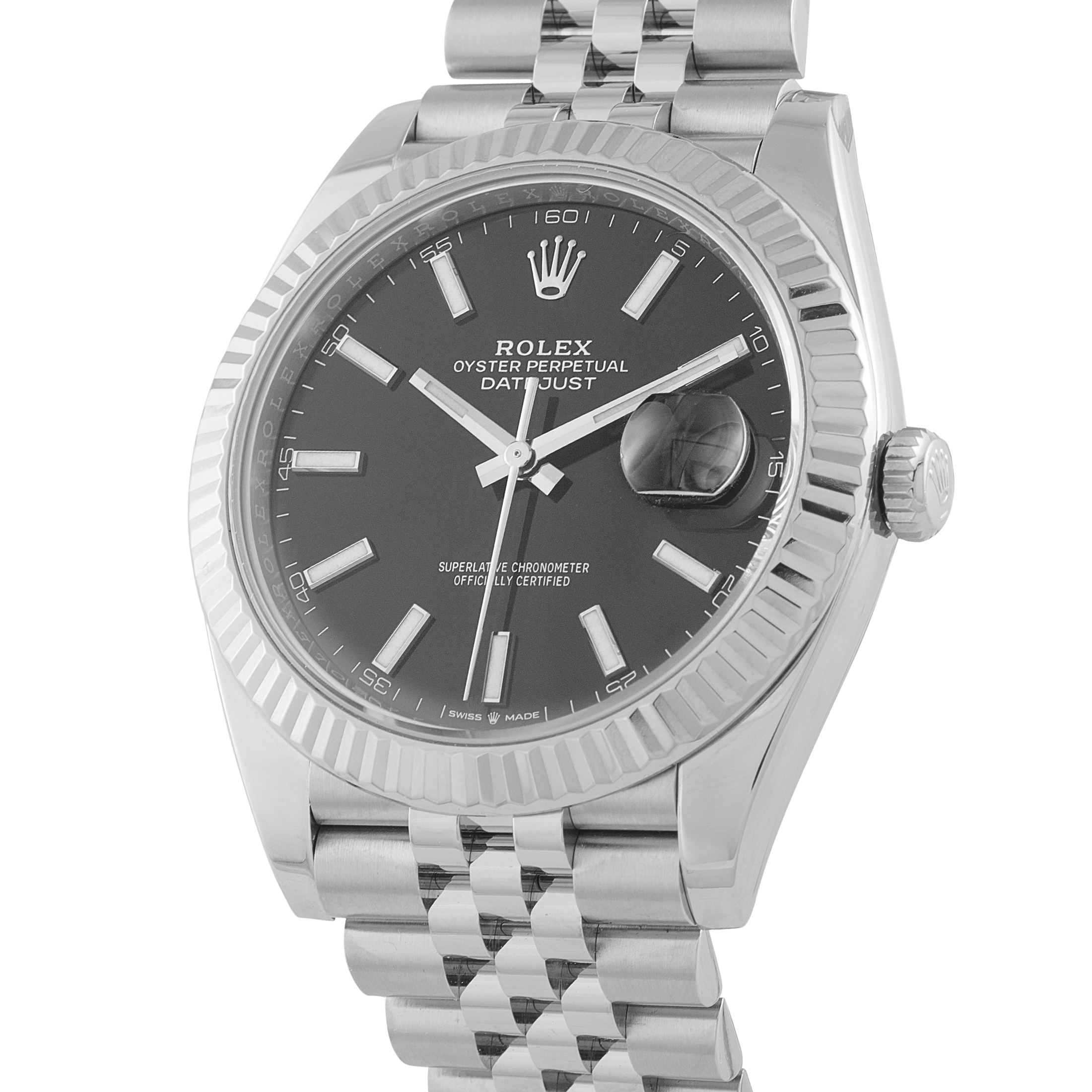 Rolex Datejust Slate Dial Steel Jubilee Watch 126334 - Image 2