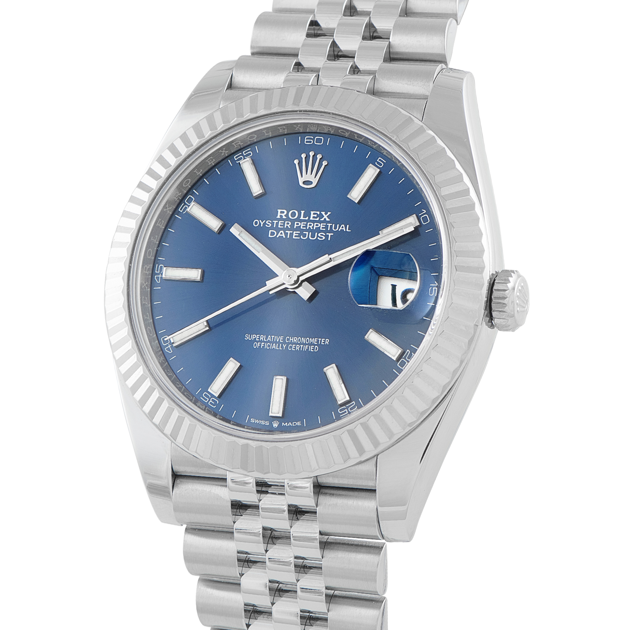 Rolex Datejust 41 Blue Dial Steel Jubilee Watch 126334 - Image 2