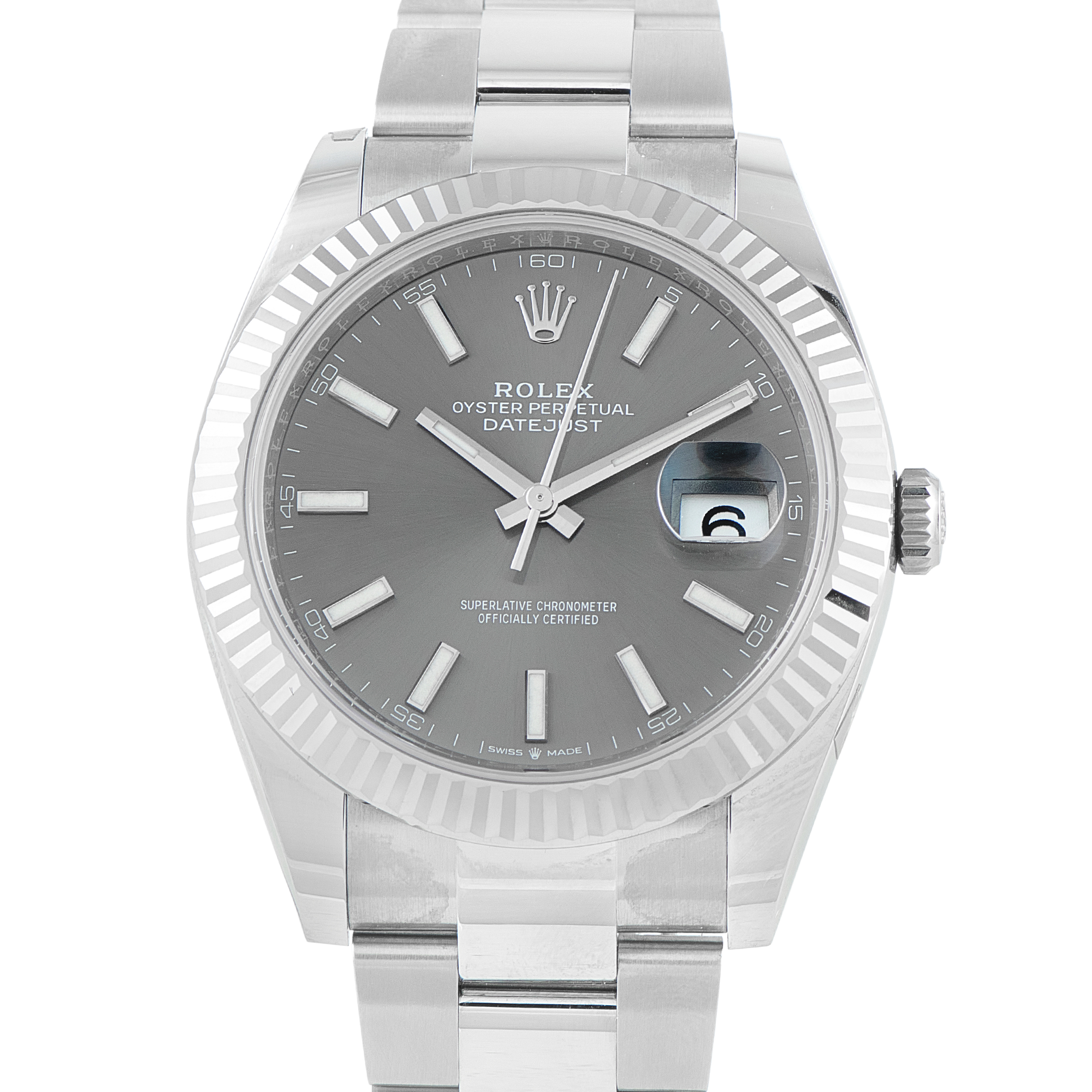 Rolex Datejust 41 Slate Dial Steel Oyster Watch 126334