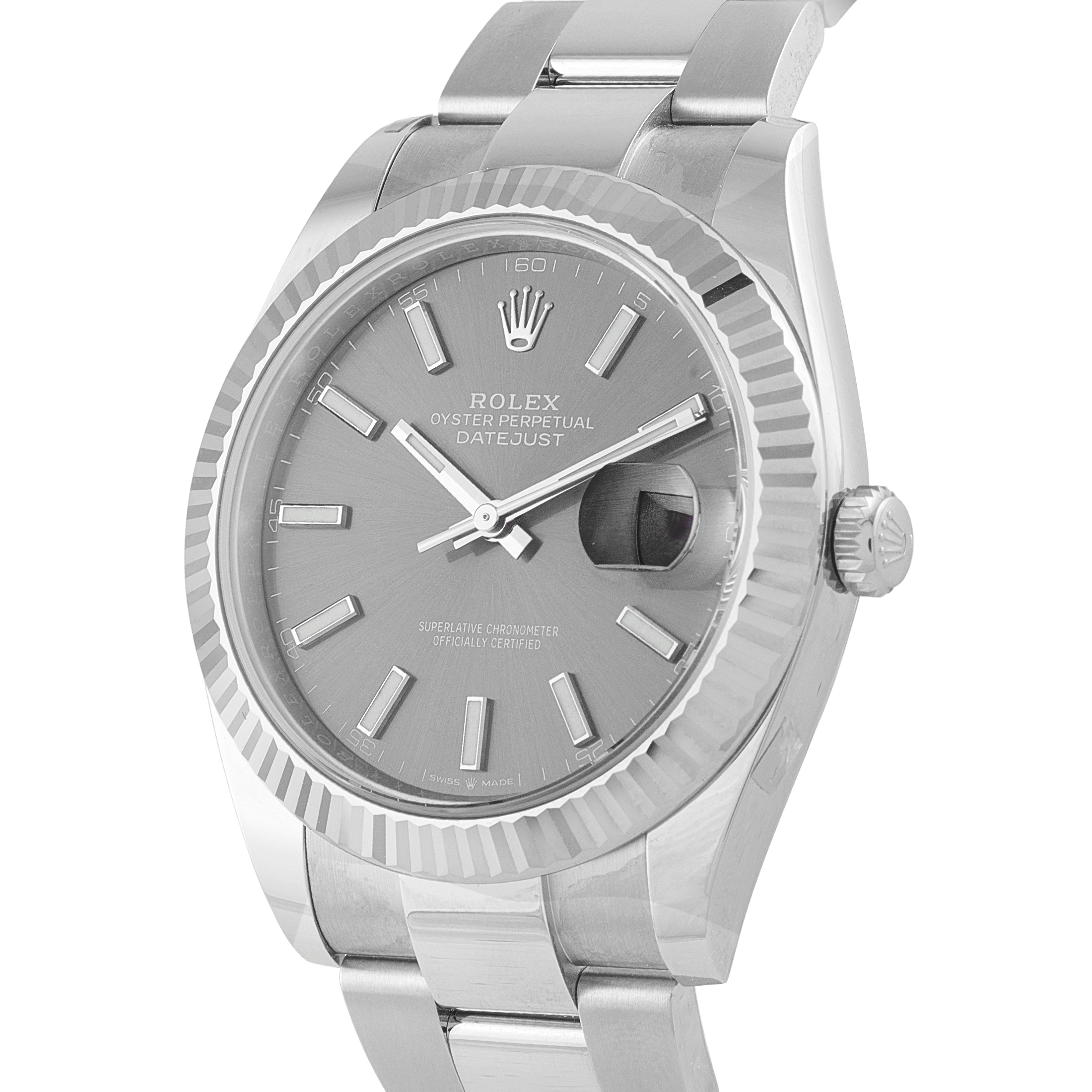 Rolex Datejust 41 Slate Dial Steel Oyster Watch 126334 - Image 2