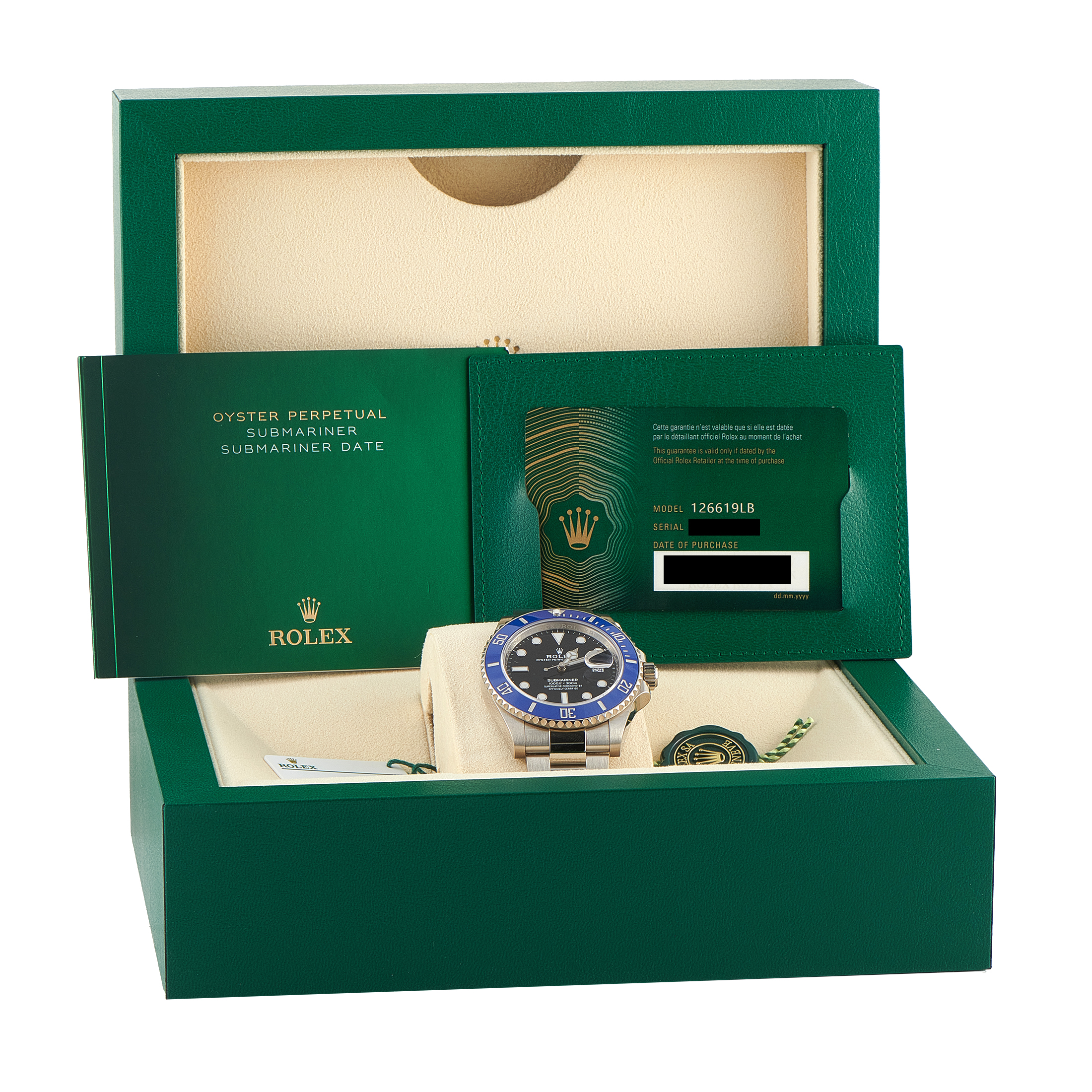 Rolex Submariner Date White Gold Watch 126619LB - Image 5