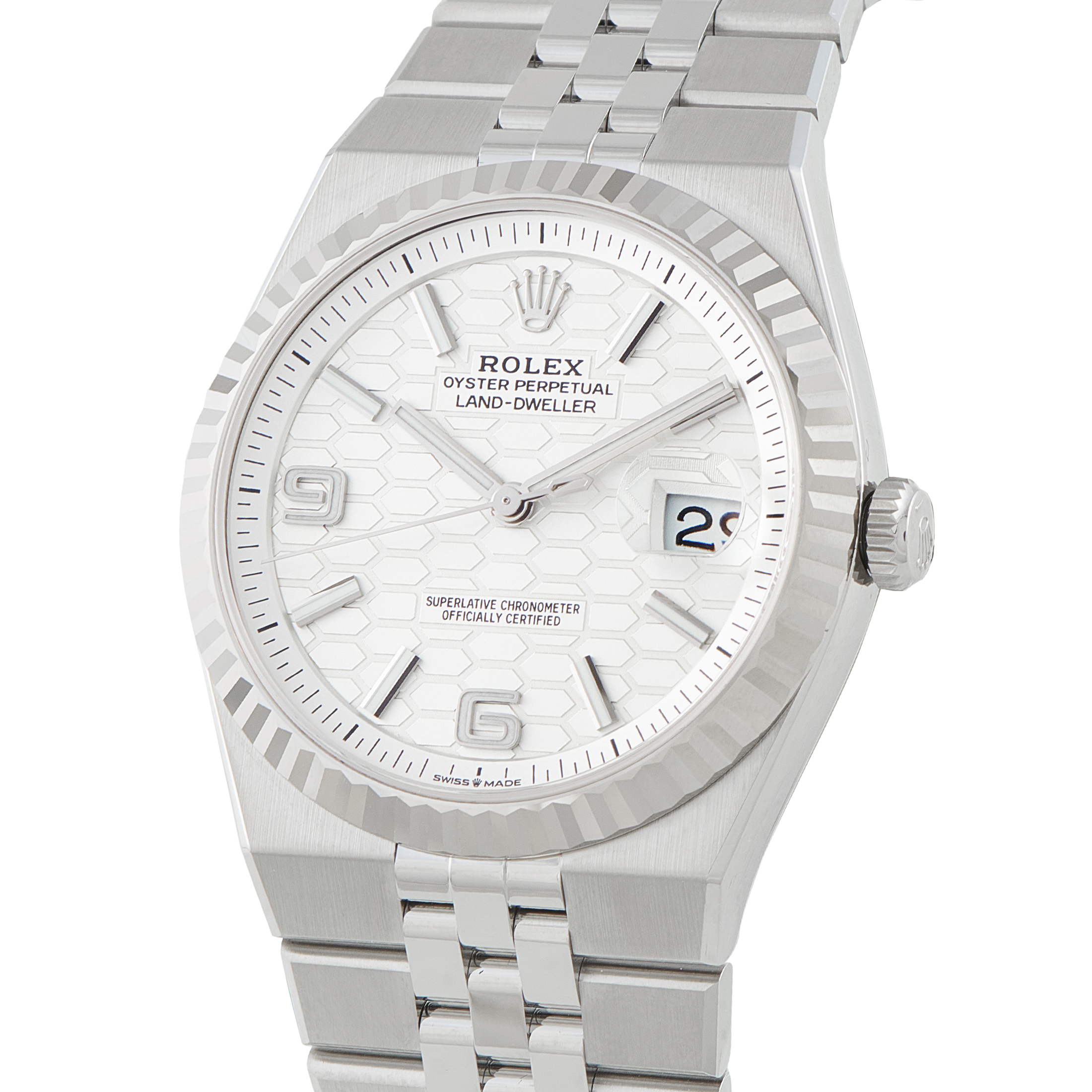 Rolex Land-Dweller 40 White Dial Steel Flat Jubilee Watch 127334 - Image 2