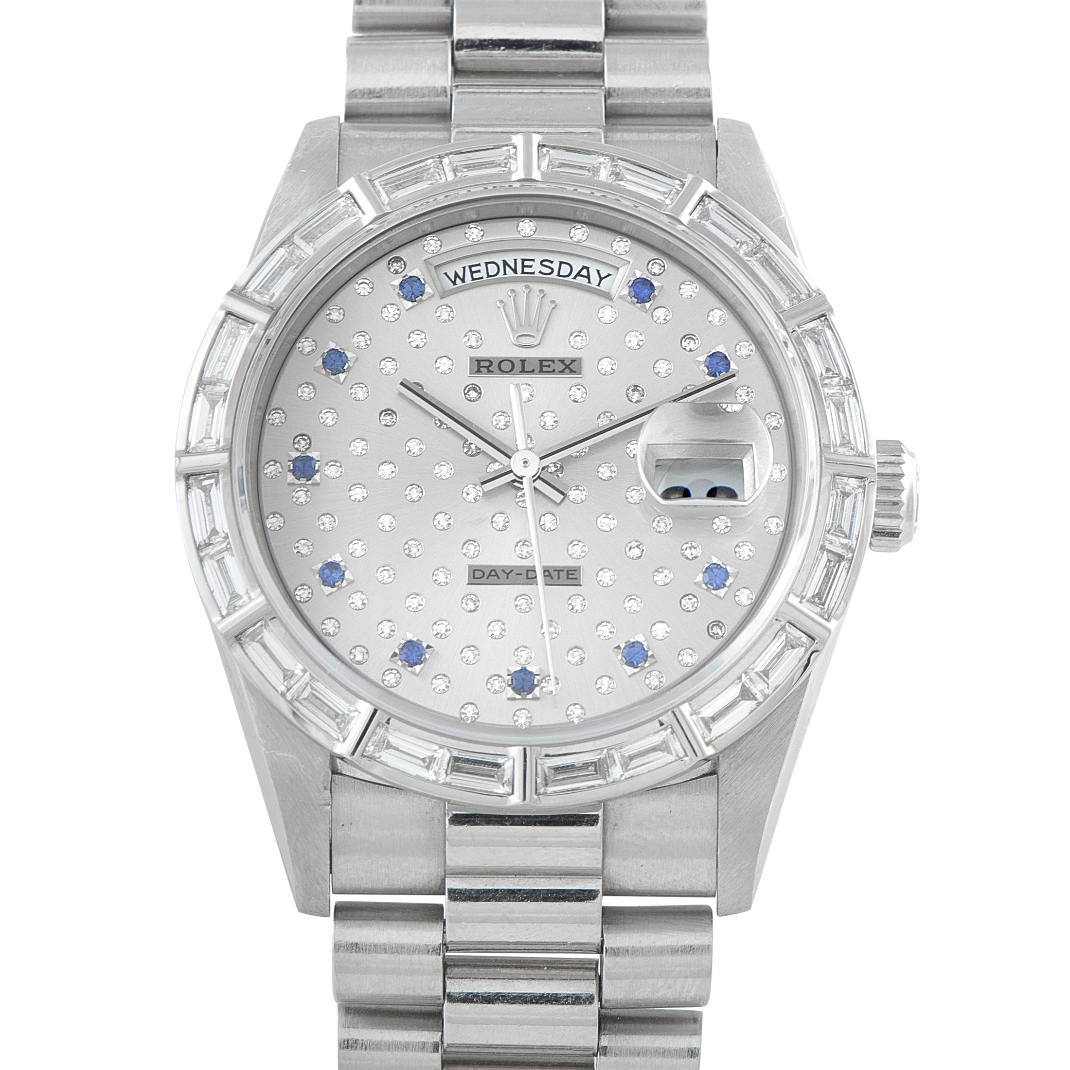 Rolex Day-Date Pleiade Diamond Dial Platinum Watch 18366