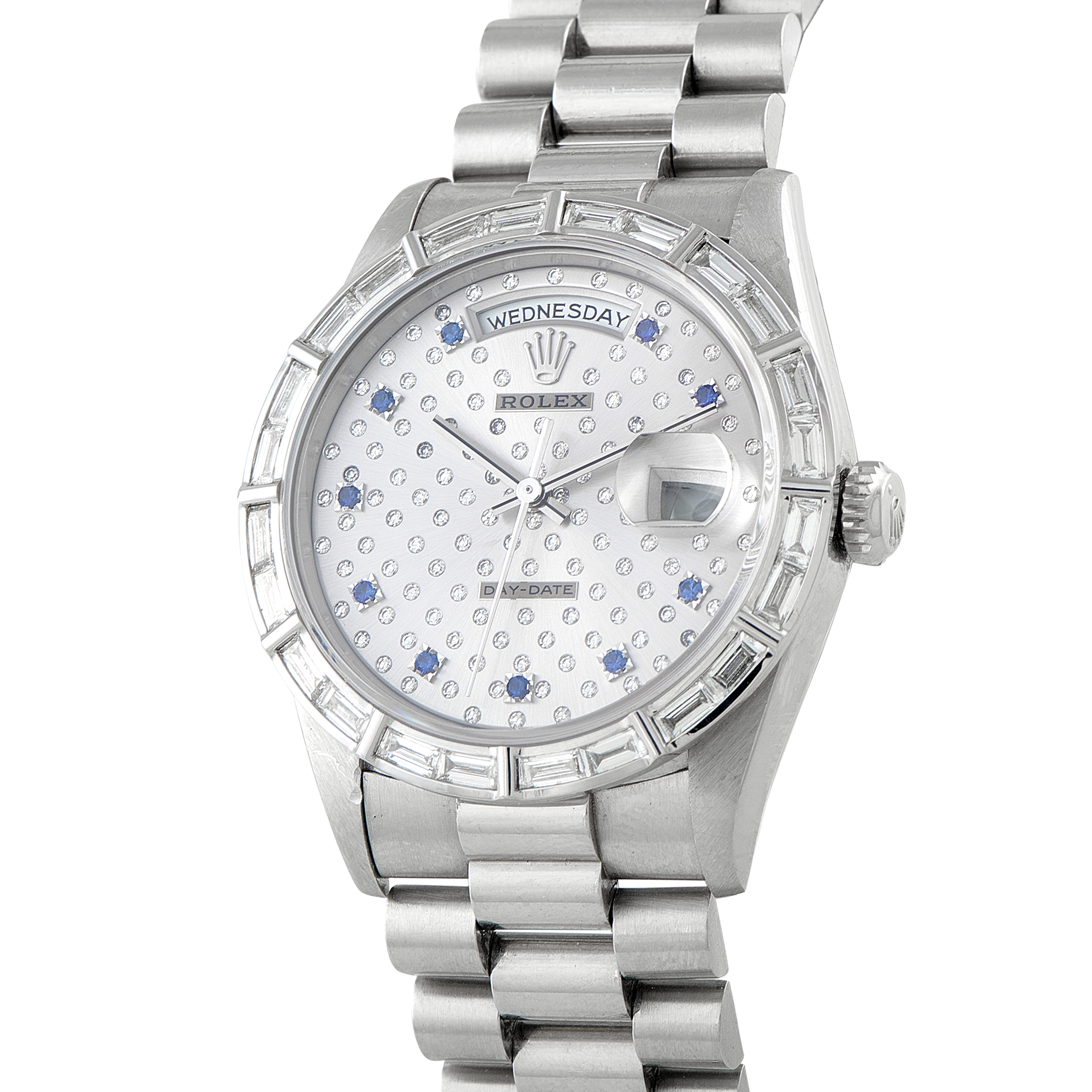 Rolex Day-Date Pleiade Diamond Dial Platinum Watch 18366 - Image 2