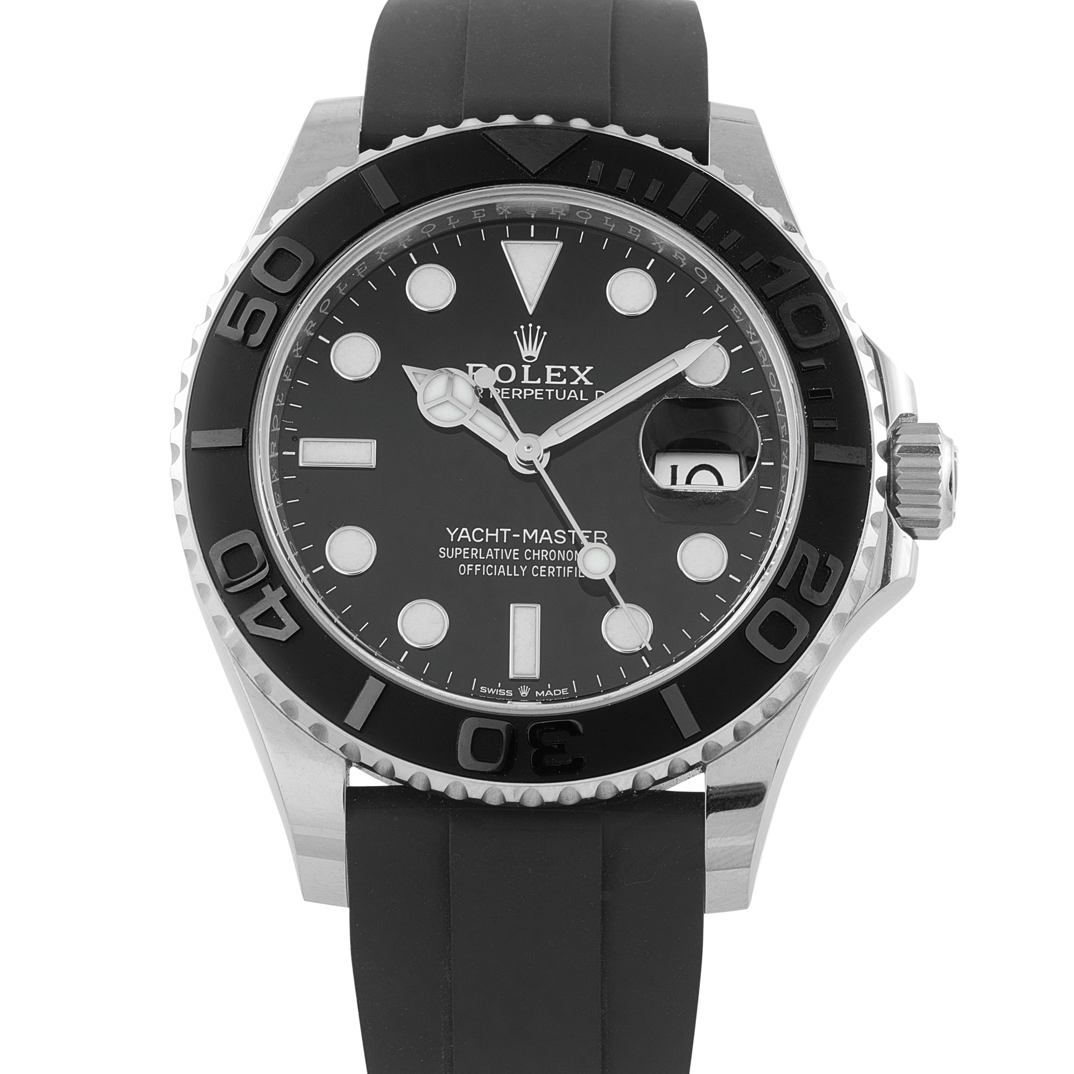 Rolex Yacht-Master 42 Black Dial White Gold Watch 226659