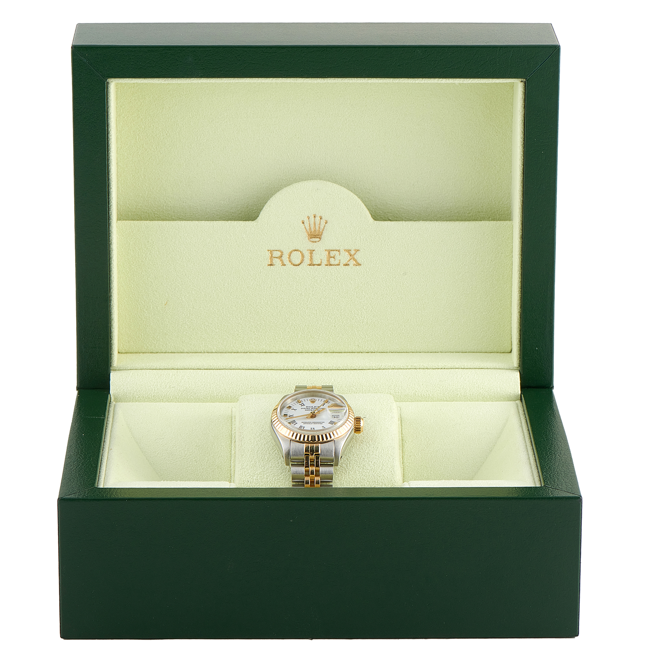 Rolex Lady-Datejust White Dial Two-Tone Jubilee Watch 69173 - Image 5