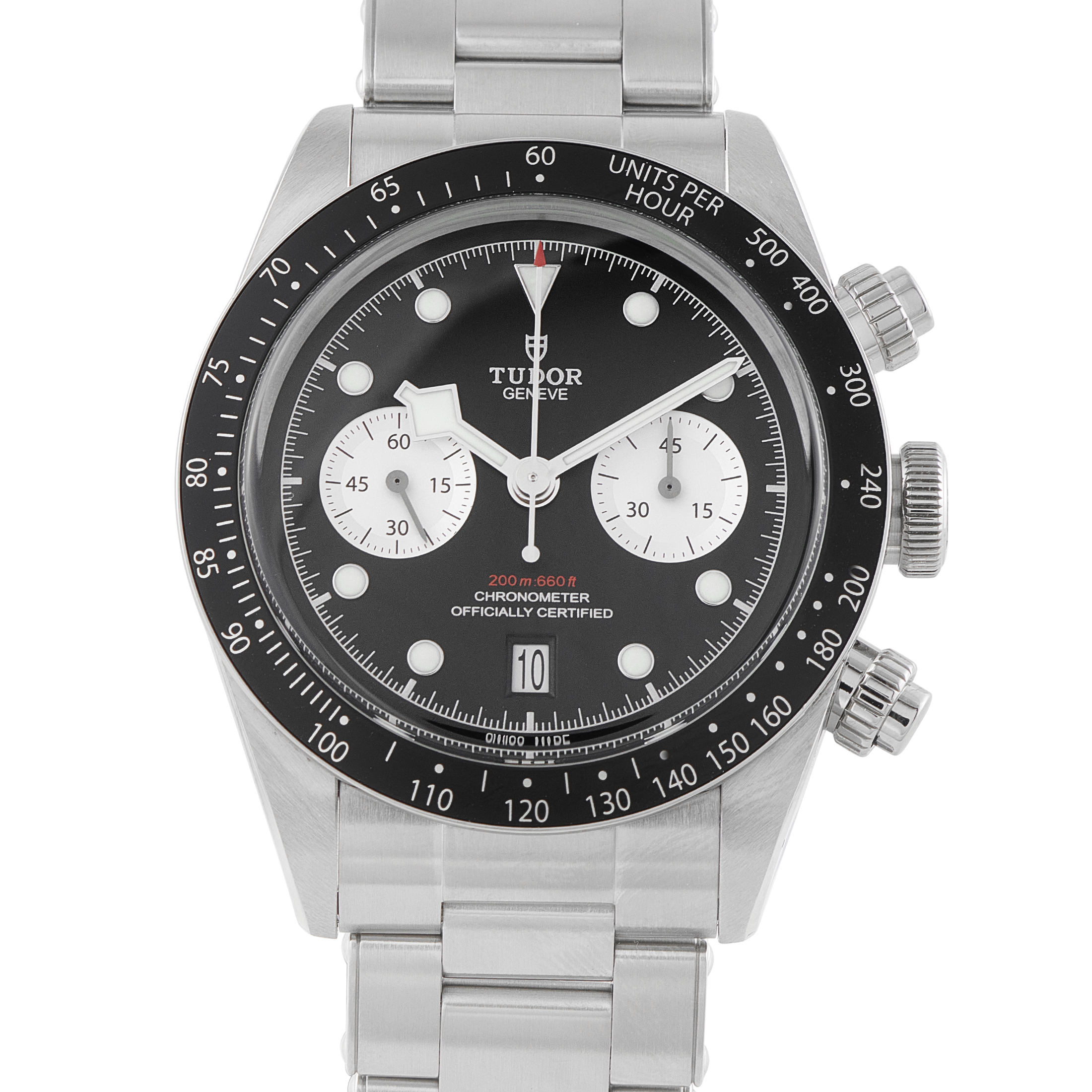 Tudor Black Bay Black Dial Chronograph Steel Watch 79360N