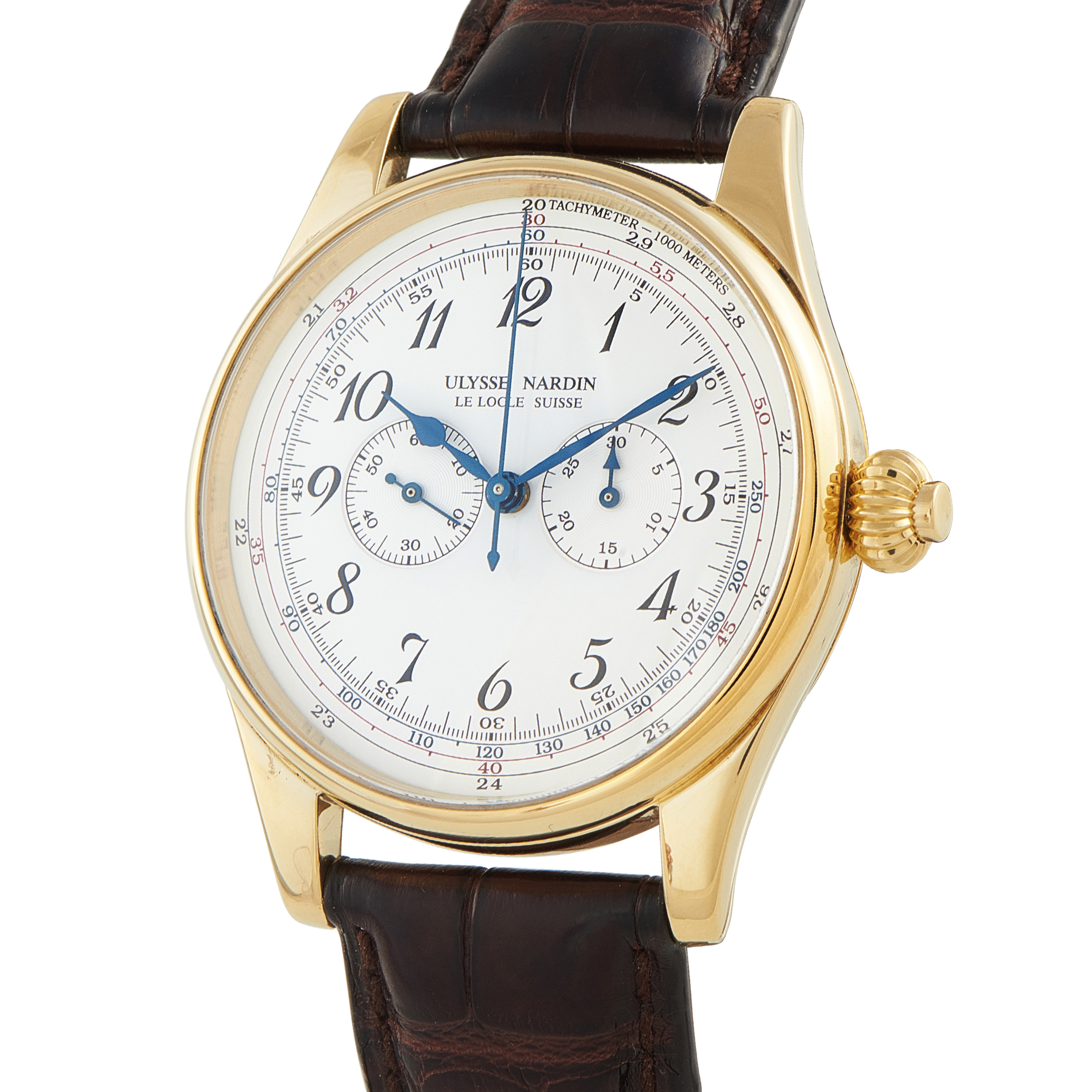 Ulysse Nardin Classico Chronograph Limited Edition Yellow Gold Watch 381-22 - Image 2