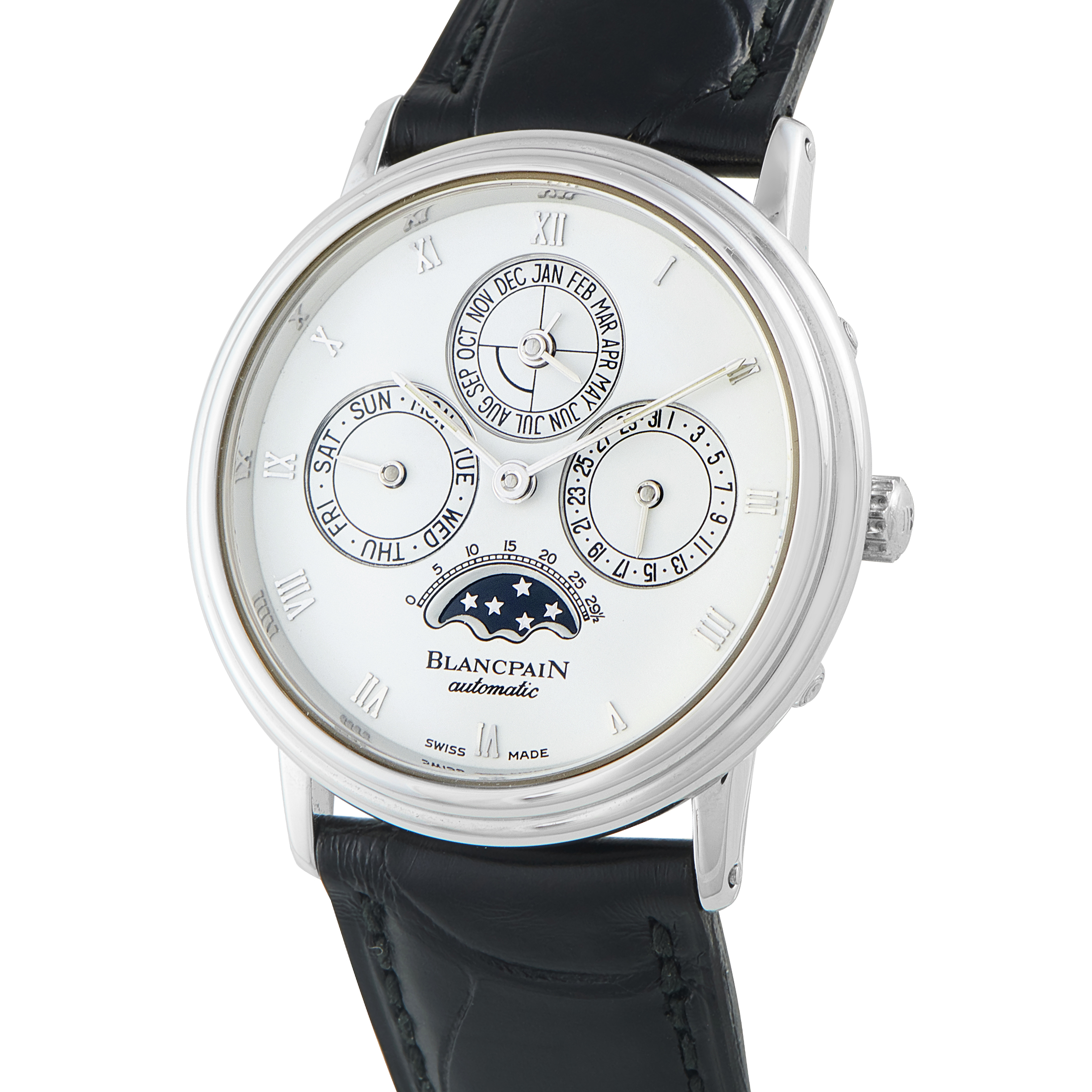 Blancpain Villeret Perpetual Calendar Moonphase Platinum Watch 5495 3427 55 - Image 2