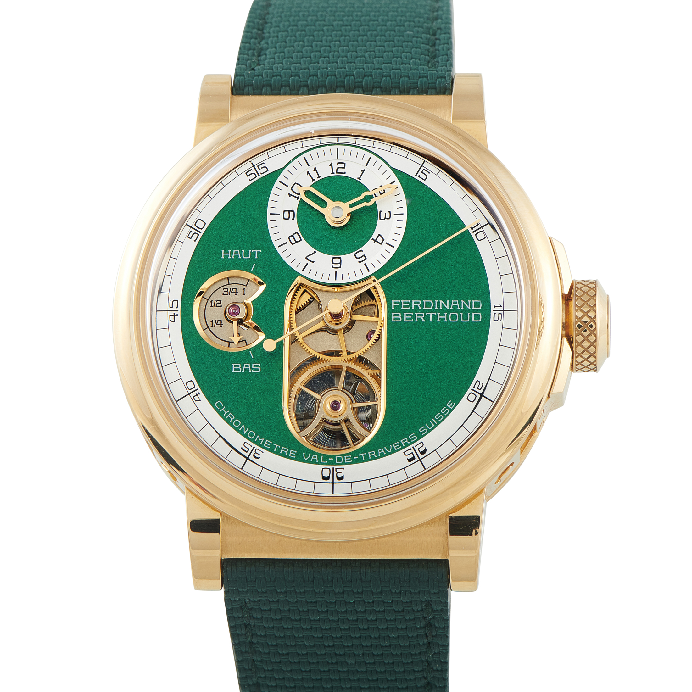 Ferdinand Berthoud Chronomètre Green Dial Yellow Gold Limited Edition Watch FB 2T