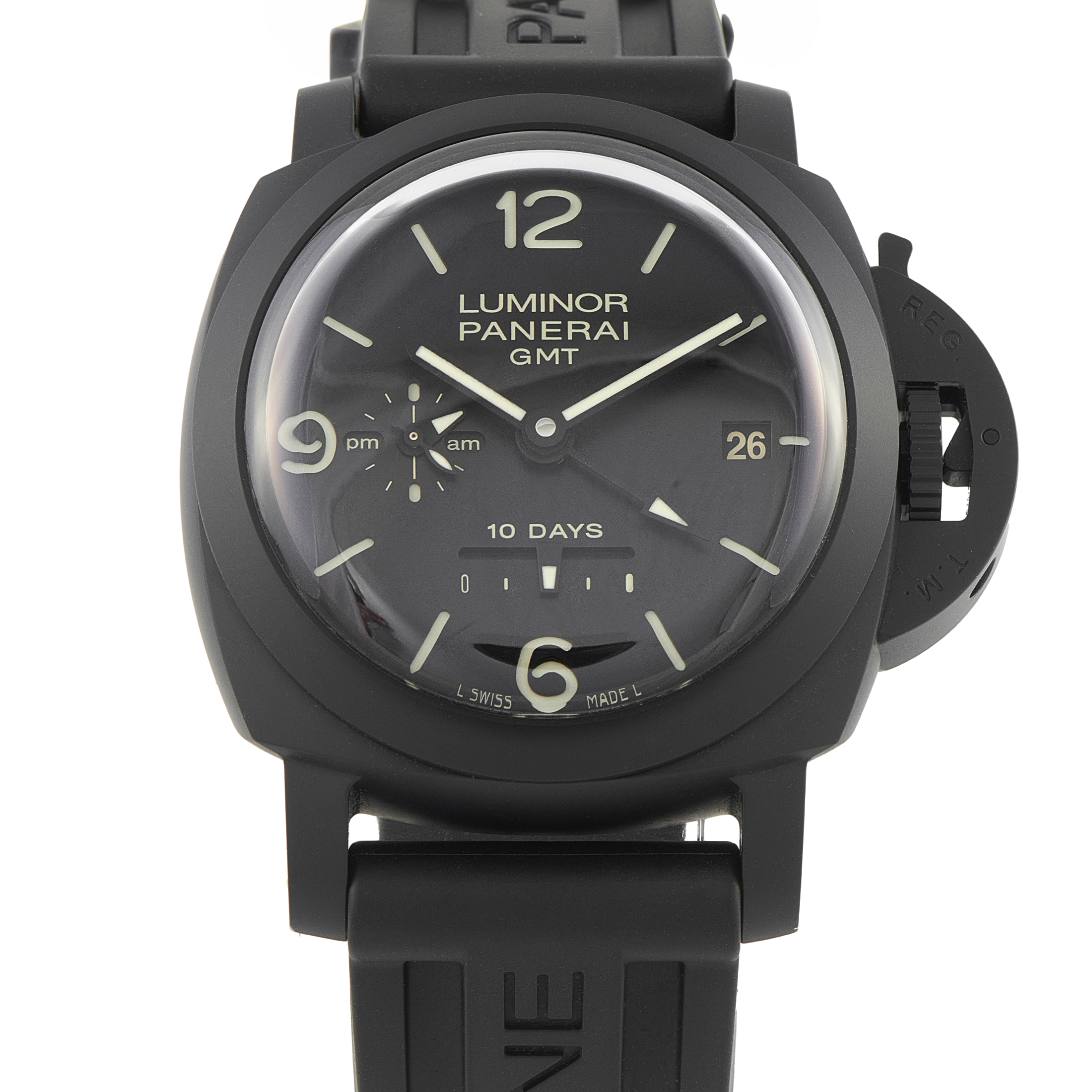 Officine Panerai Luminor 1950 10 Days GMT Ceramic Watch PAM00335