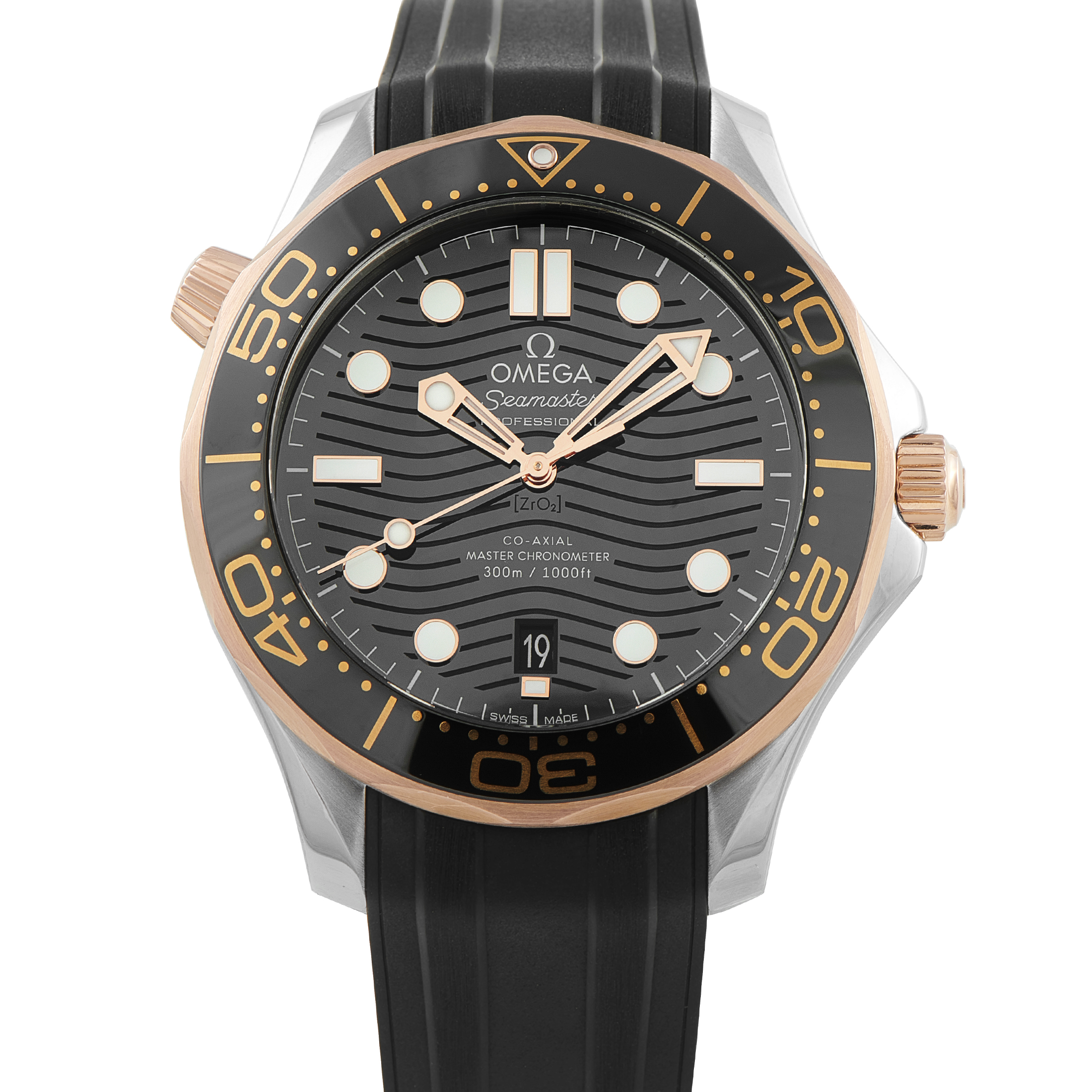 Omega Seamaster Diver 300M Steel and Sedna™ Gold Watch 210.22.42.20.01.002