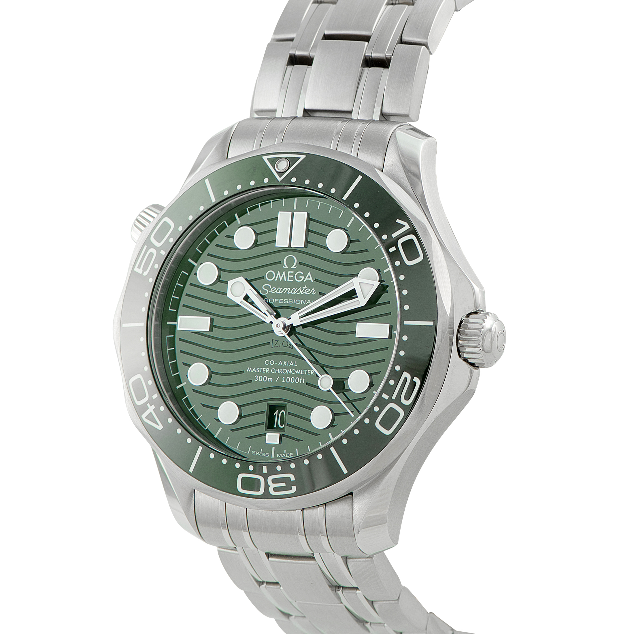 Omega Seamaster Diver 300M Green Dial Steel Watch 210.30.42.20.10.001 - Image 2