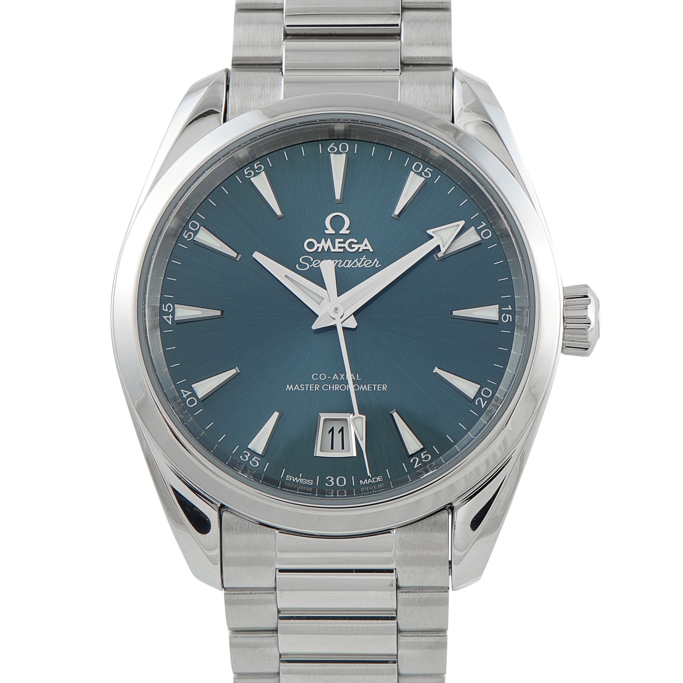 Omega Seamaster Aqua Terra Atlantic Blue Steel Watch 220.10.38.20.03.003