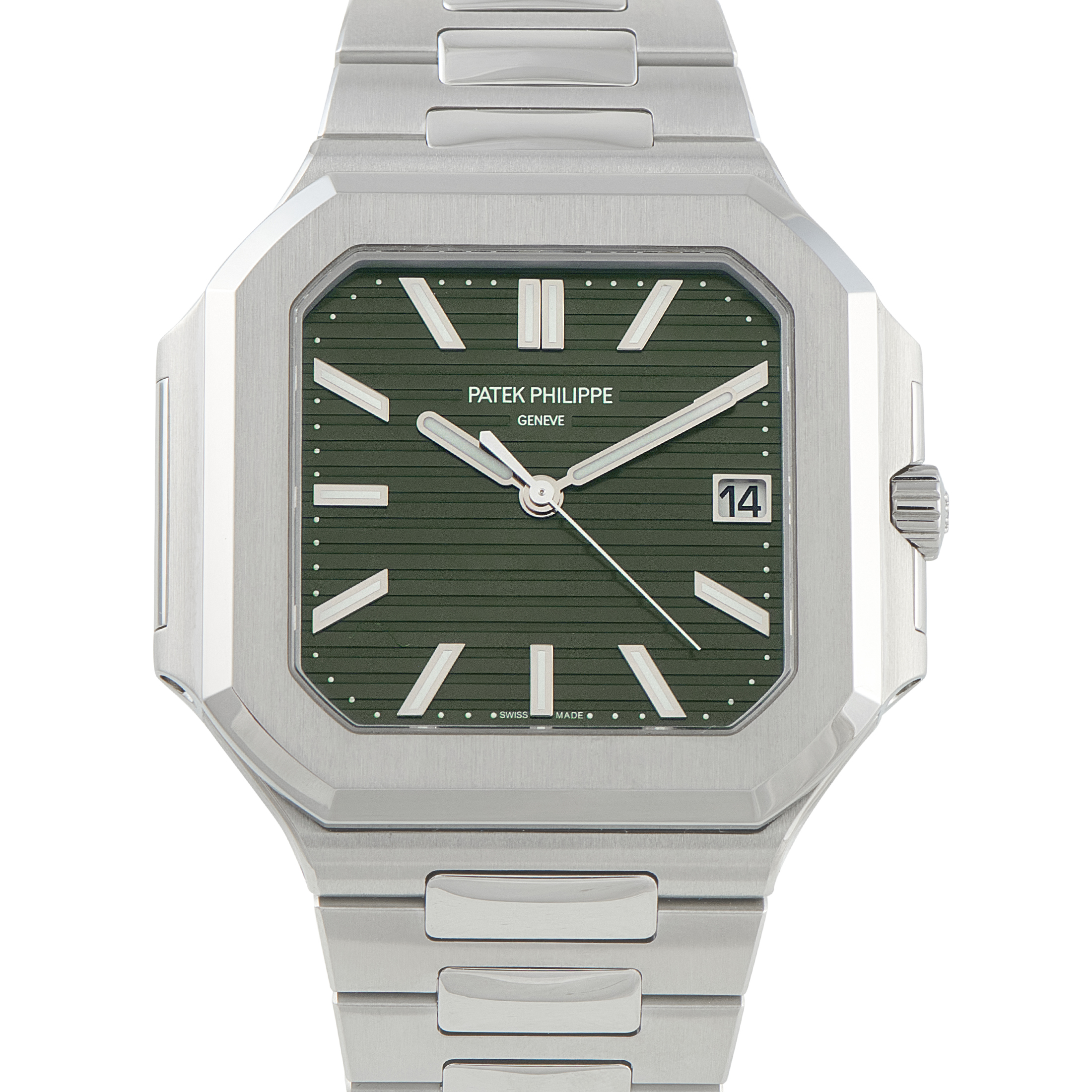 Patek Philippe Cubitus Olive Green Dial Steel Watch 5821/1A-001