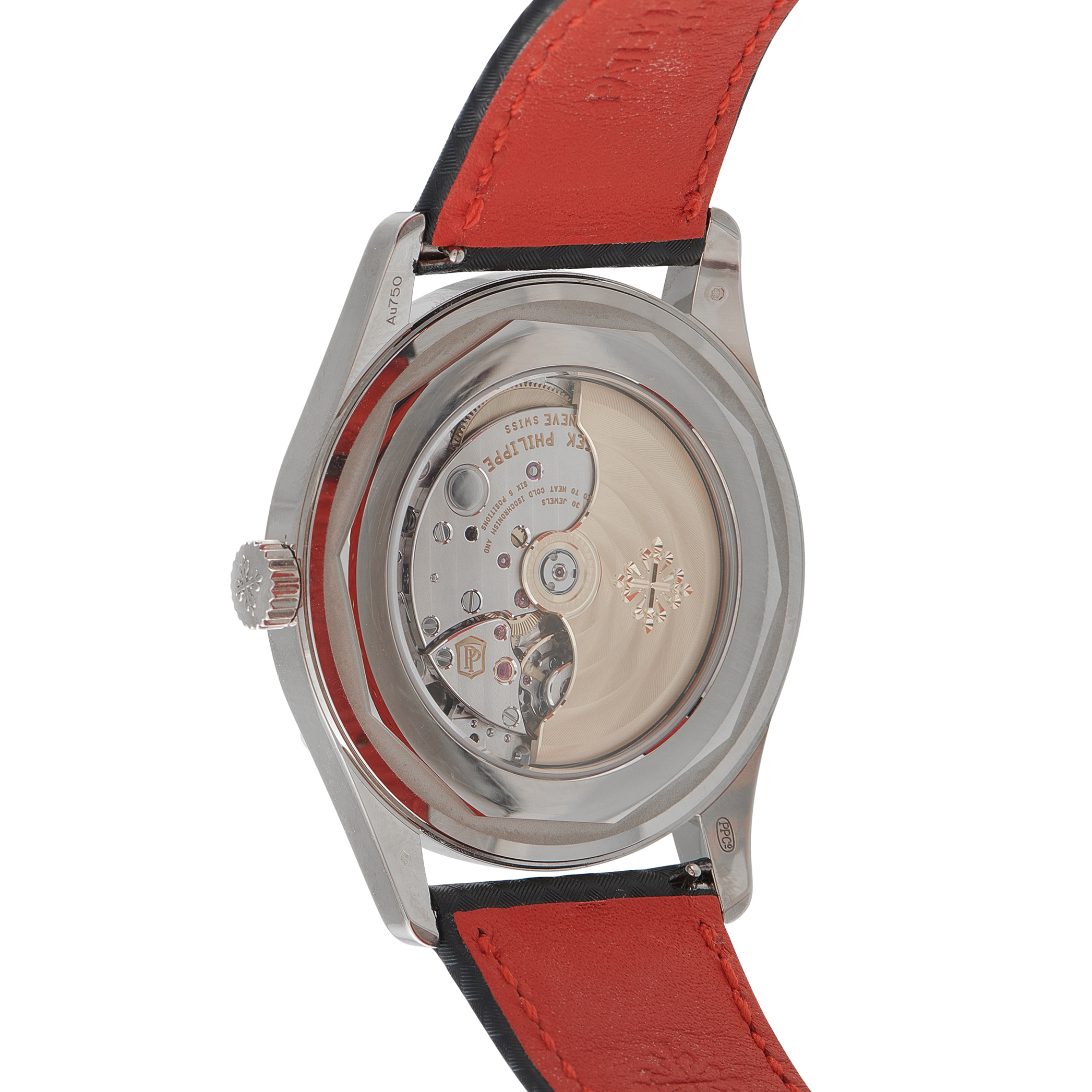 Patek Philippe Calatrava Red Accents White Gold Watch 6007-010G 6007G-010 - Image 3