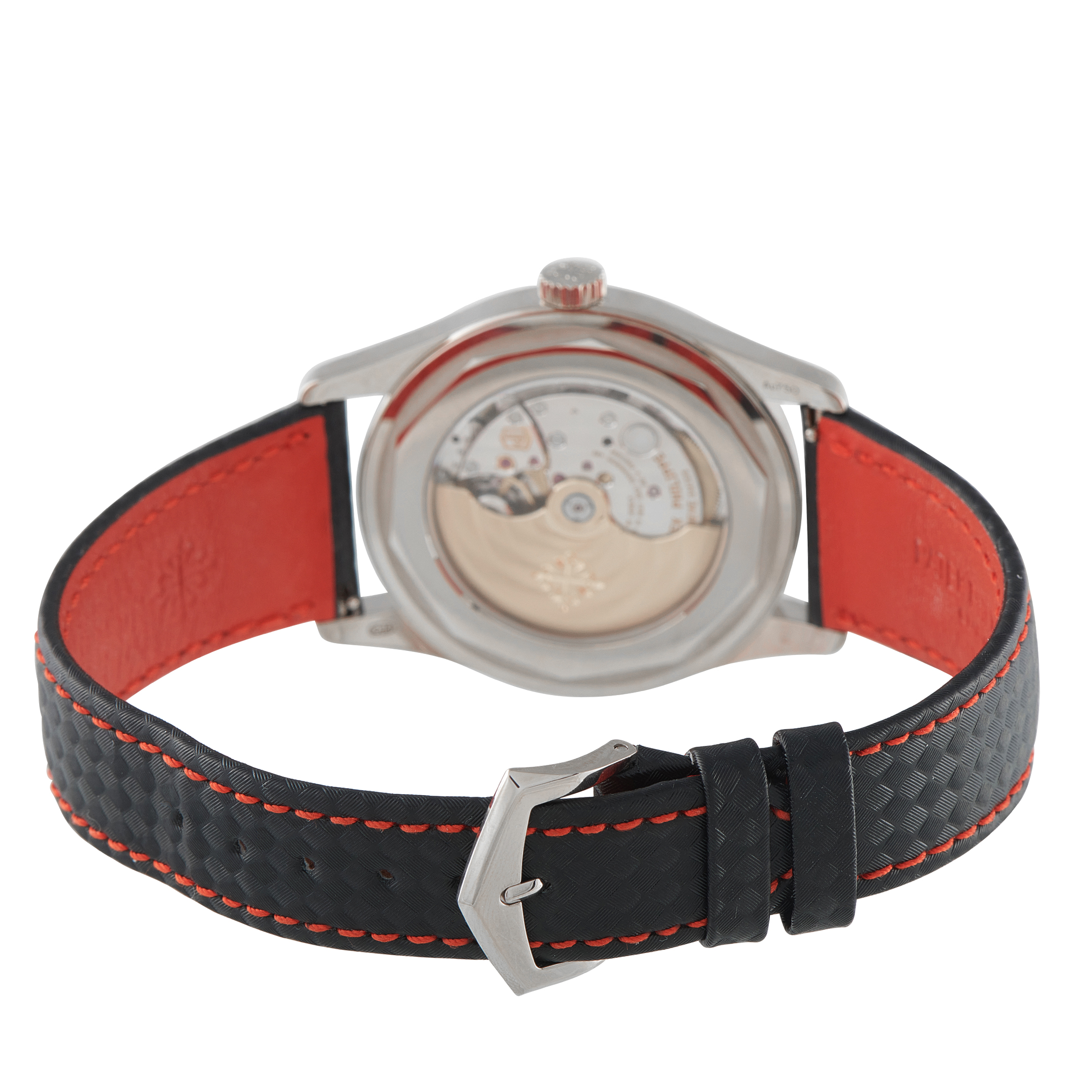 Patek Philippe Calatrava Red Accents White Gold Watch 6007-010G 6007G-010 - Image 4