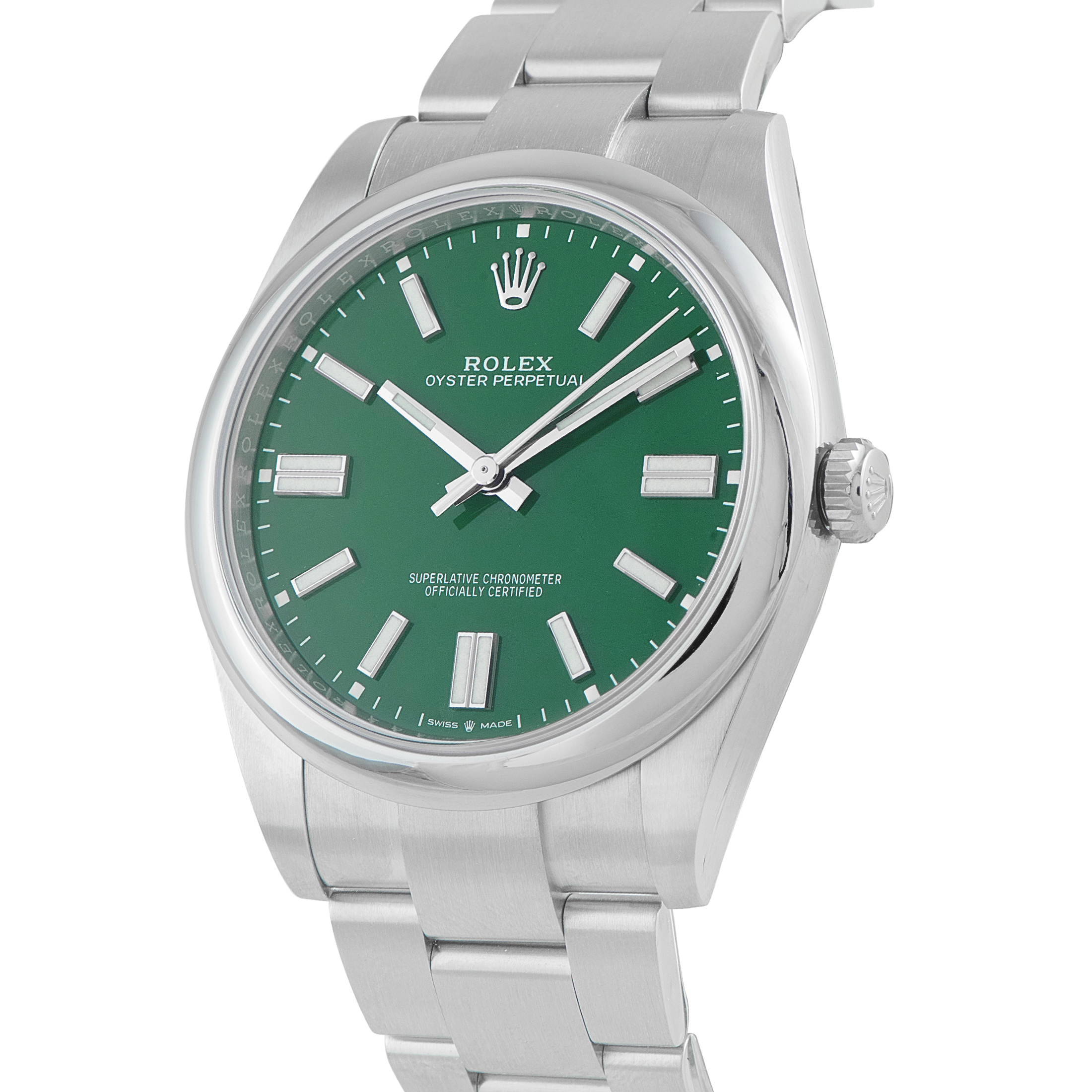 Rolex Oyster Perpetual 41 Green Dial Steel Watch 124300 - Image 2