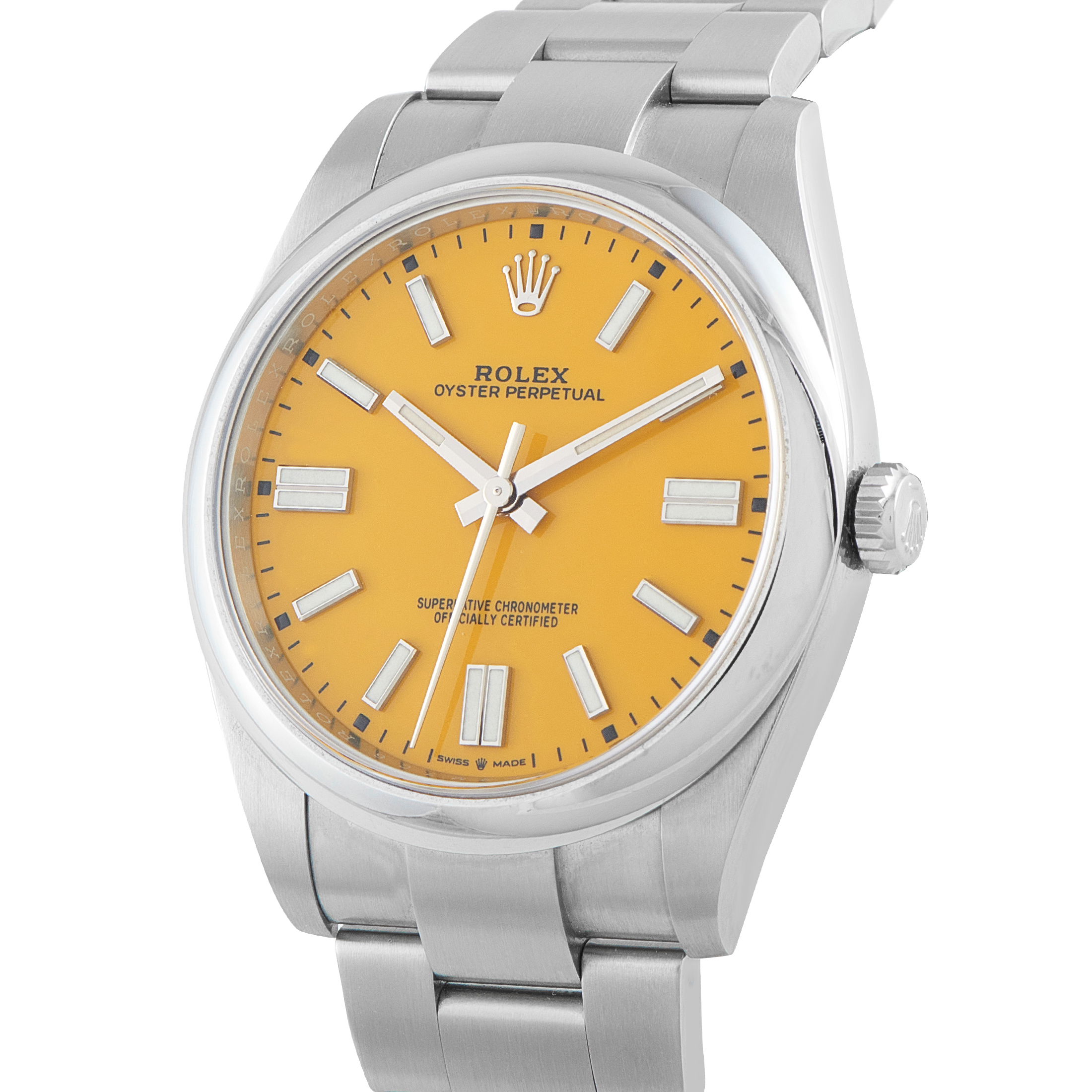 Rolex Oyster Perpetual 41 Yellow Dial Steel Watch 124300 - Image 2