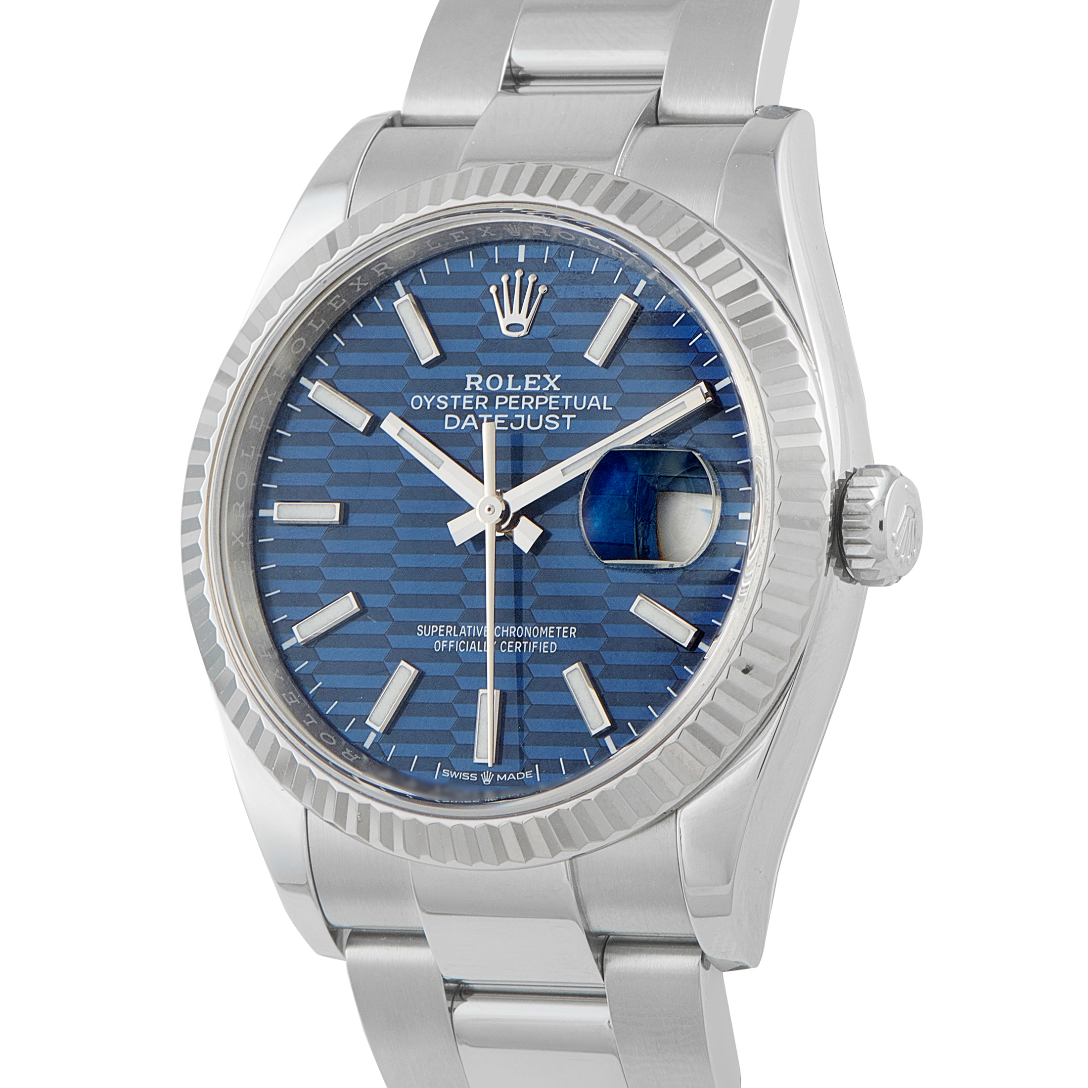 Rolex Datejust 36 Blue Fluted Dial Steel Oyster Watch 126234 - Image 2