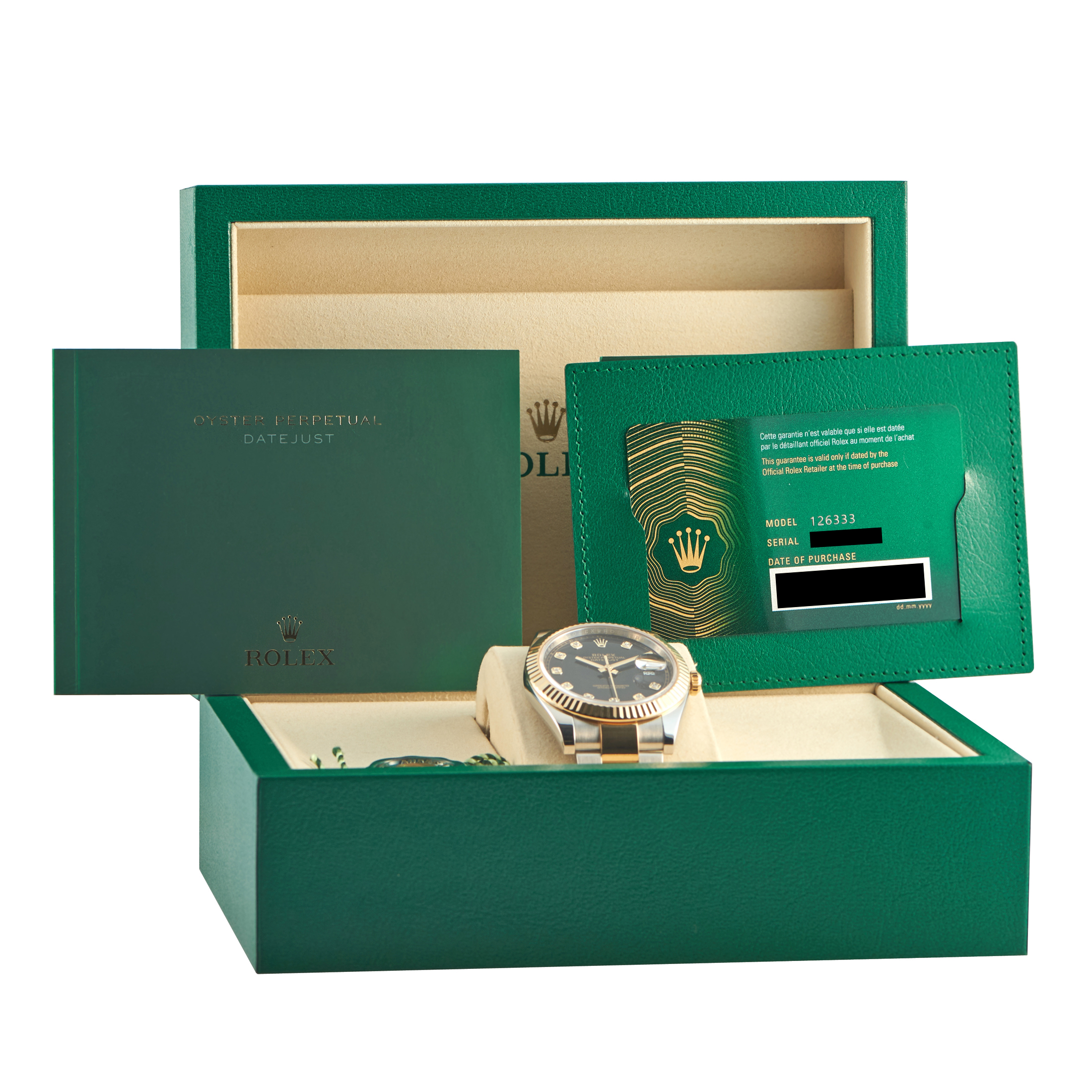 Rolex Datejust 41 Diamond-Set Dial Two-Tone Oyster Watch 126333 - Image 5