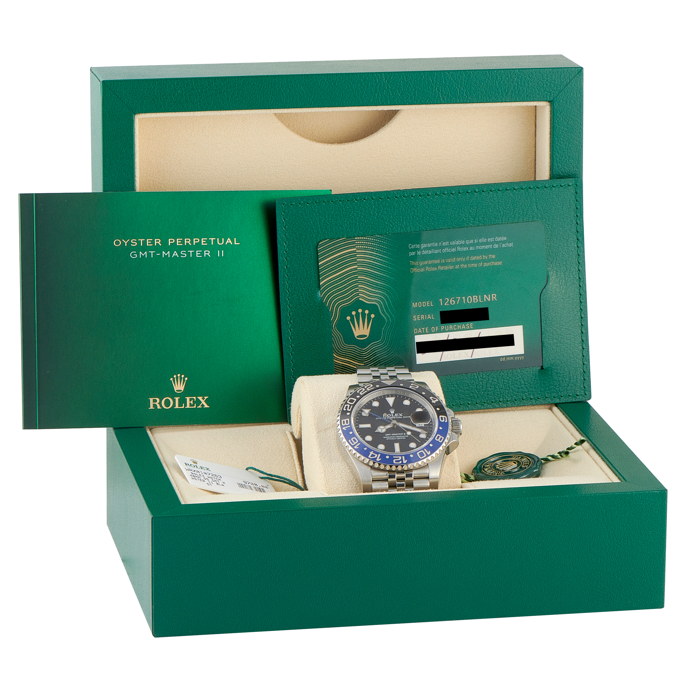 Rolex GMT-Master II Batgirl Steel Jubilee Watch 126710BLNR - Image 5