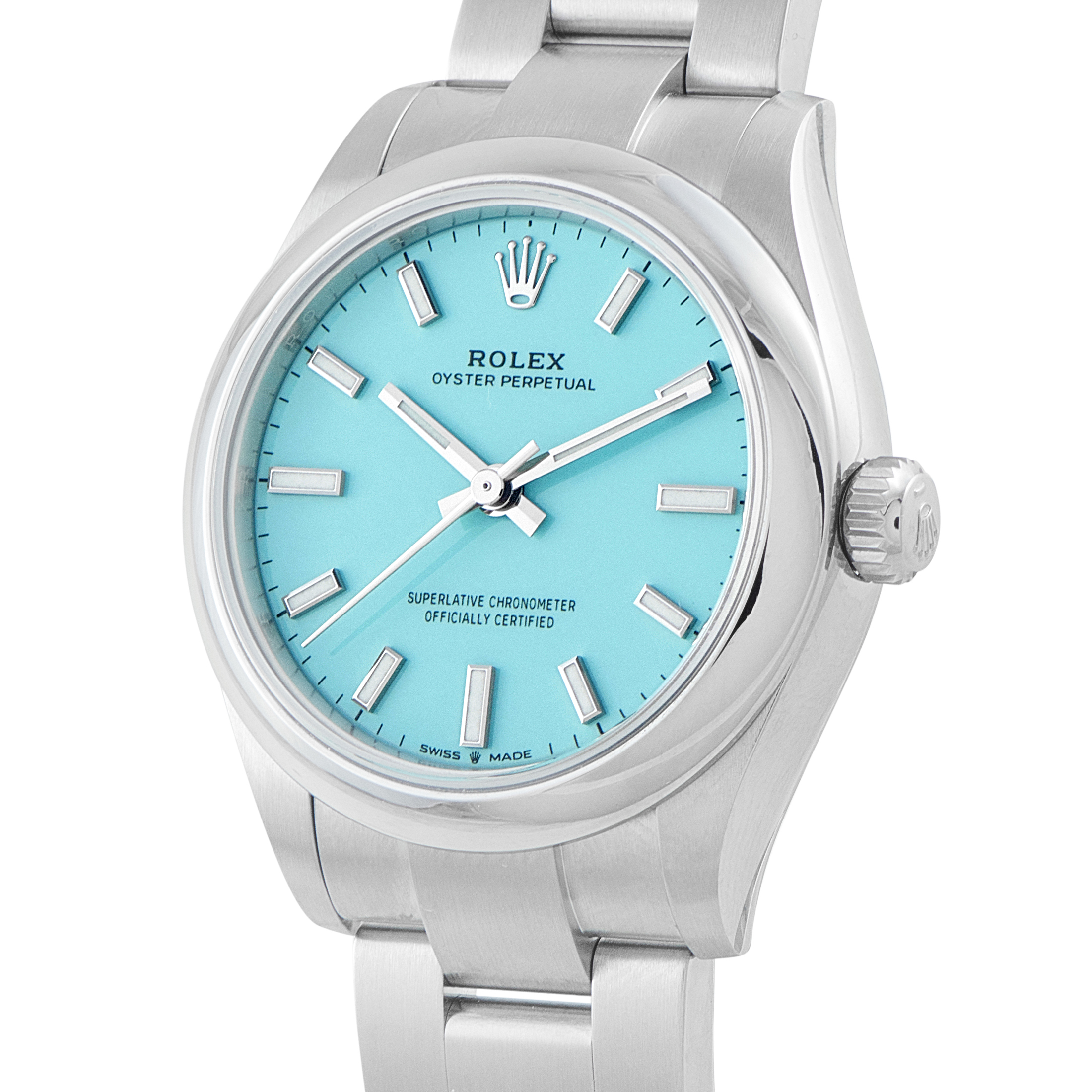 Rolex Oyster Perpetual 31 Turquoise Blue Dial Steel Watch 277200 - Image 2