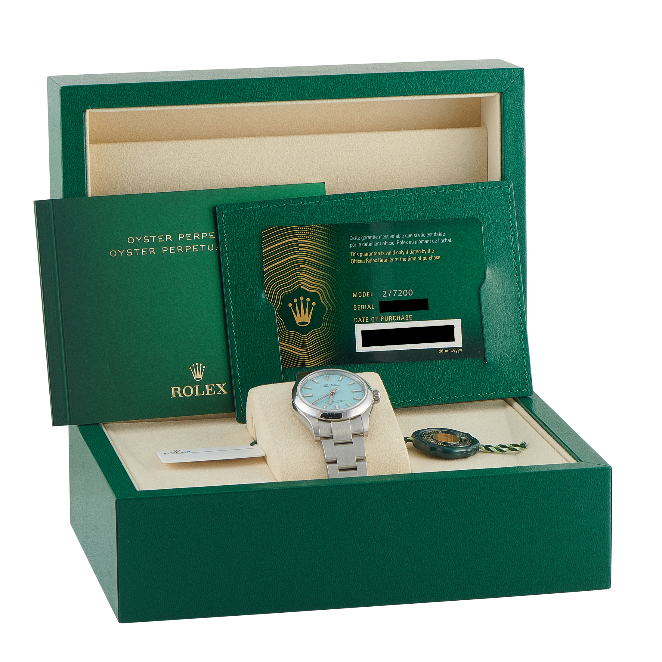 Rolex Oyster Perpetual 31 Turquoise Blue Dial Steel Watch 277200 - Image 5