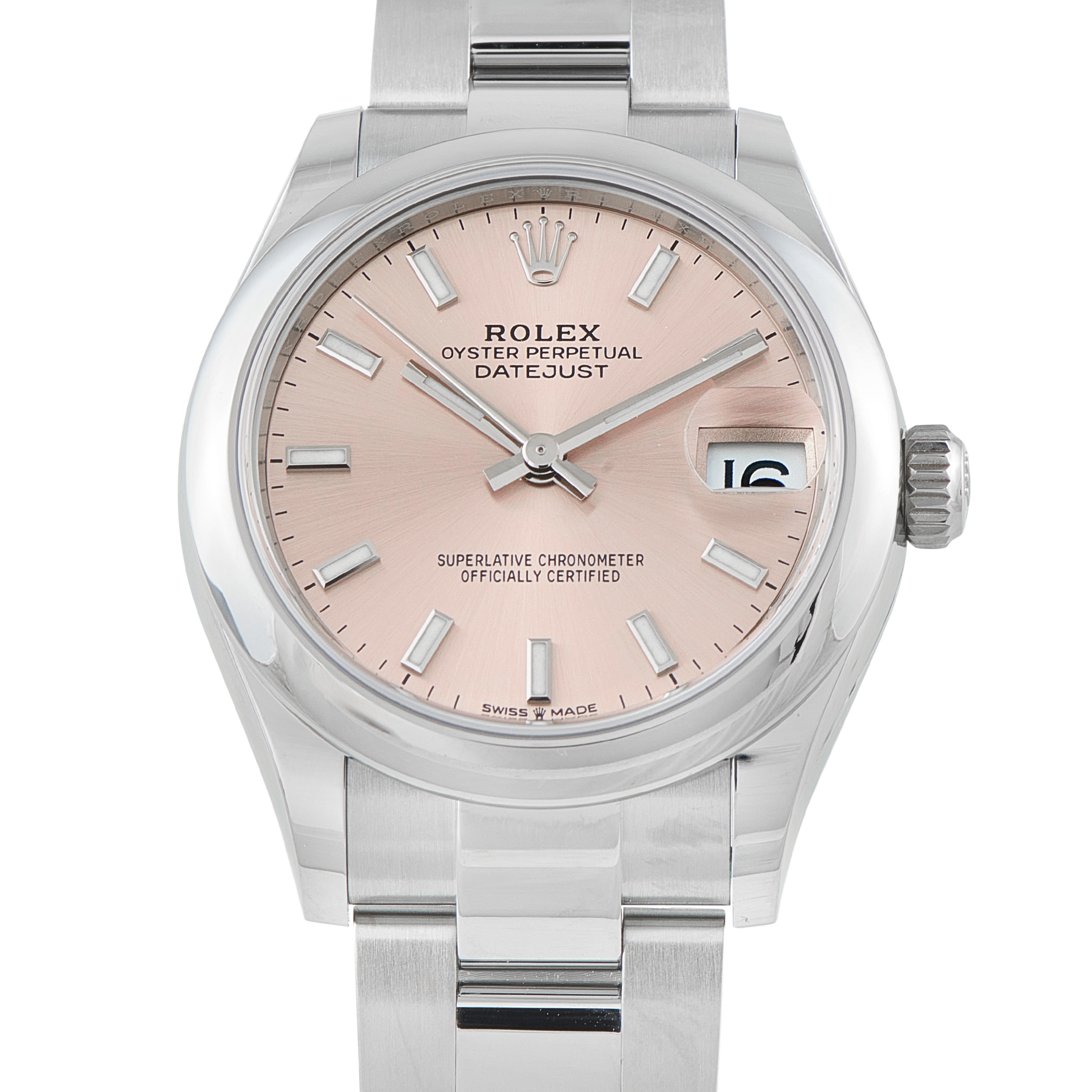 Rolex Datejust 31 Pink Dial Steel Watch 278240