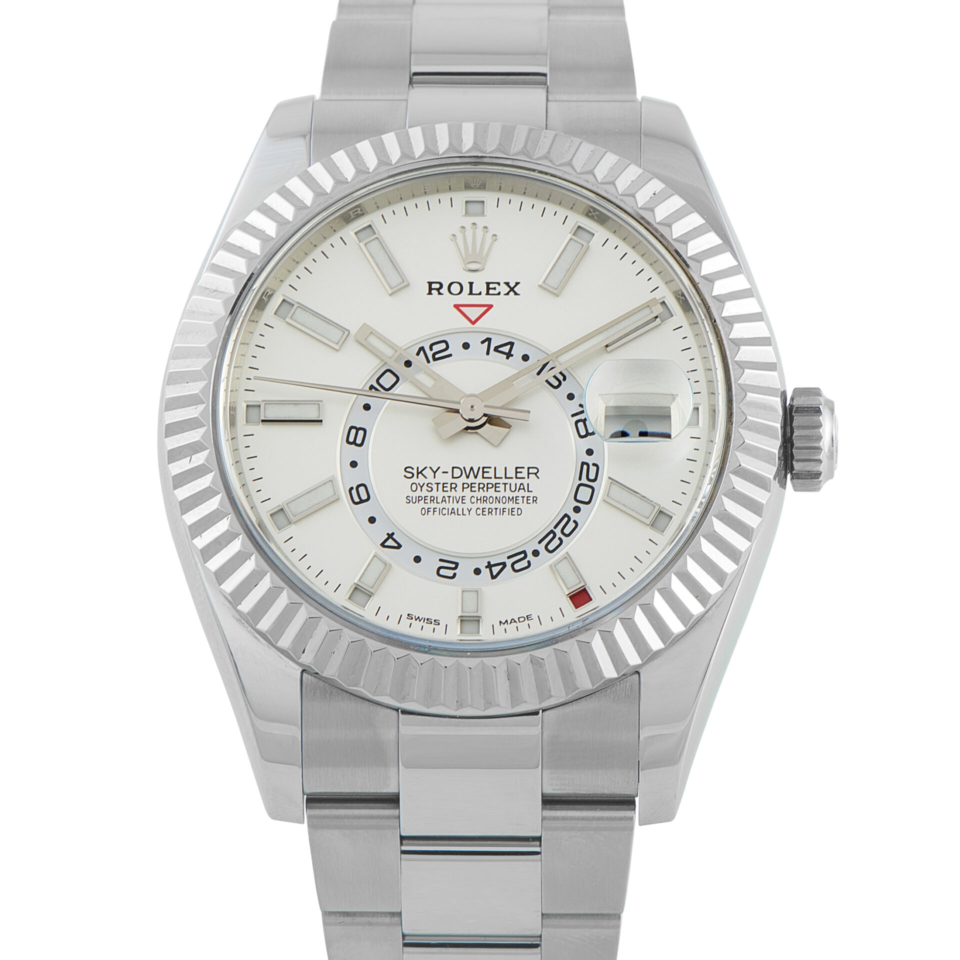 Rolex Sky-Dweller White Dial Steel Oyster Watch 326934
