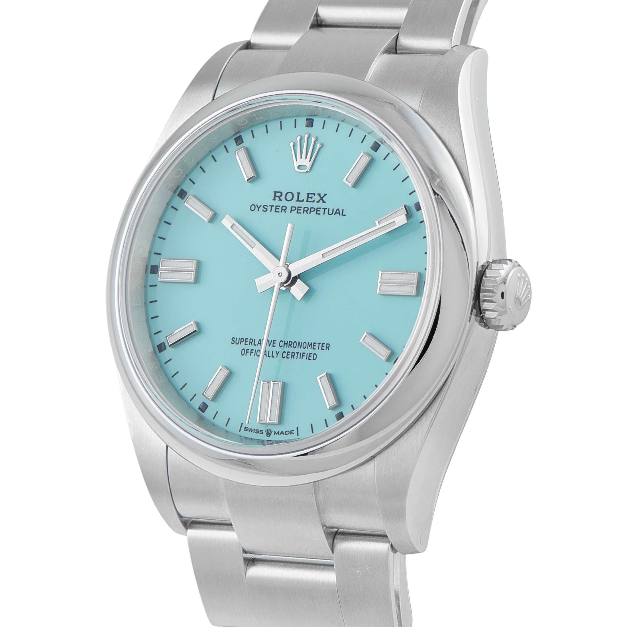 Rolex Oyster Perpetual 36 Turquoise Blue Dial Steel Watch M126000-0006 - Image 2