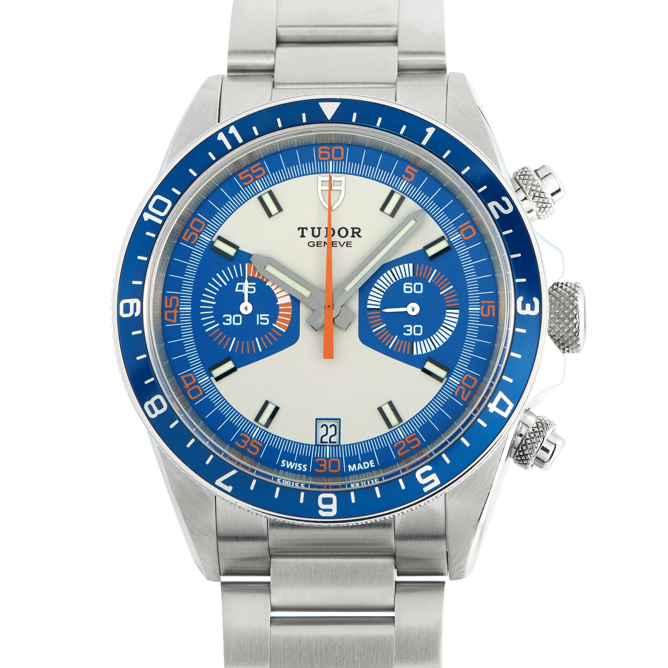 Tudor Heritage Chrono Blue Steel Watch 70330B
