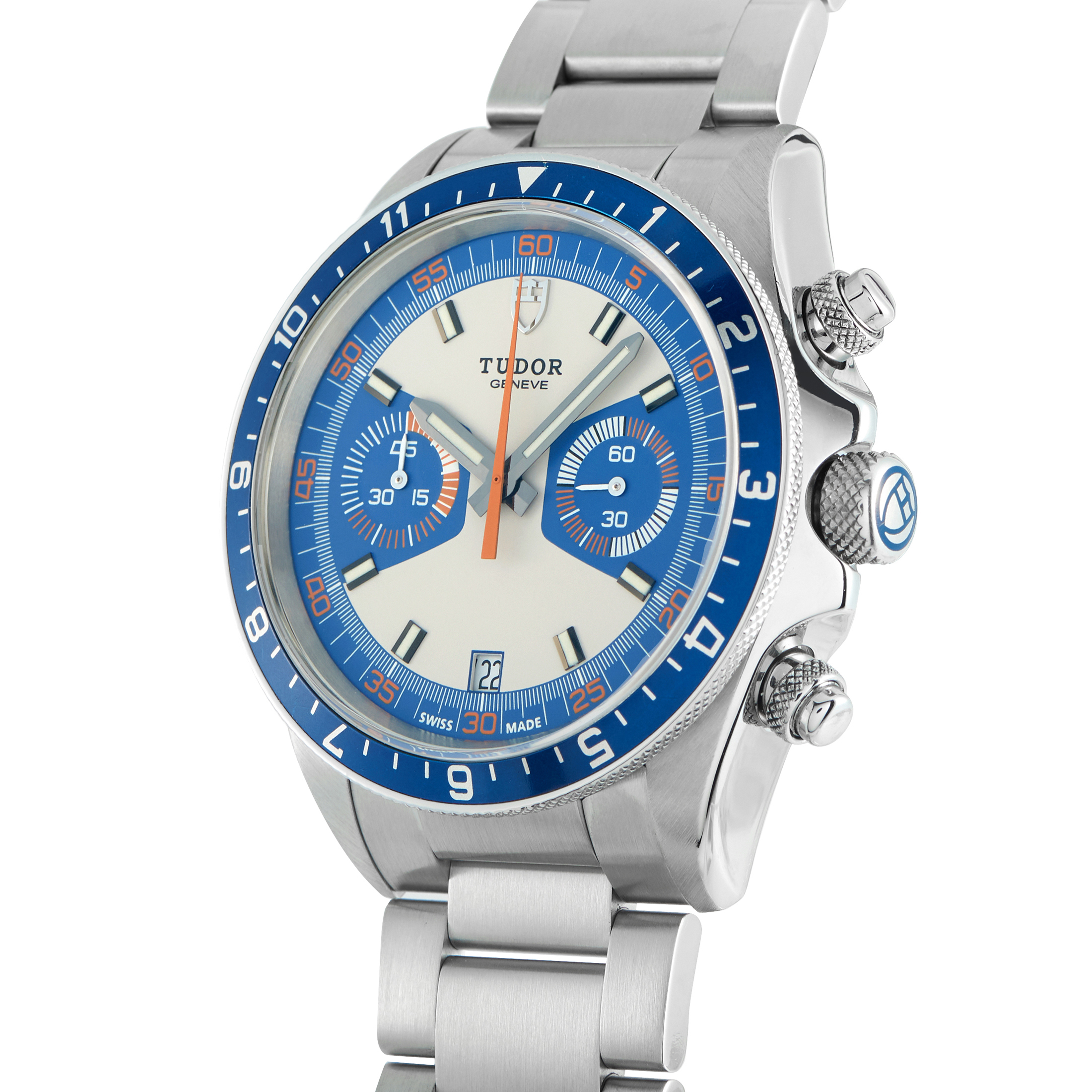 Tudor Heritage Chrono Blue Steel Watch 70330B - Image 2