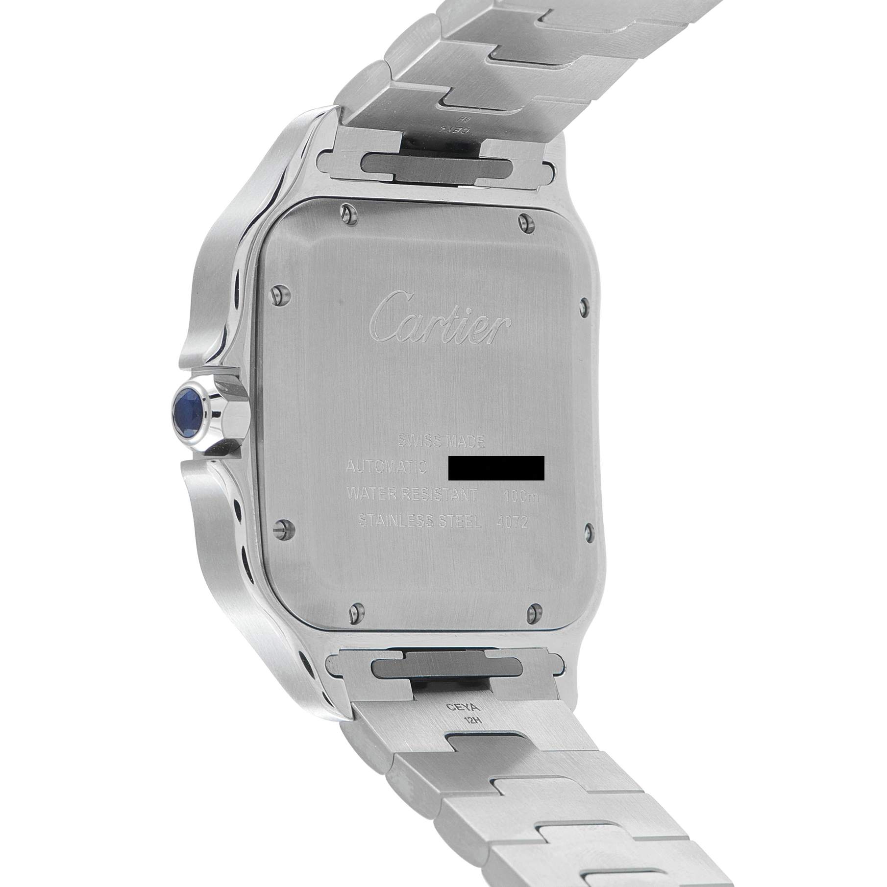 Cartier Santos de Cartier Large Model Blue Dial Steel Watch WSSA0030 - Image 3