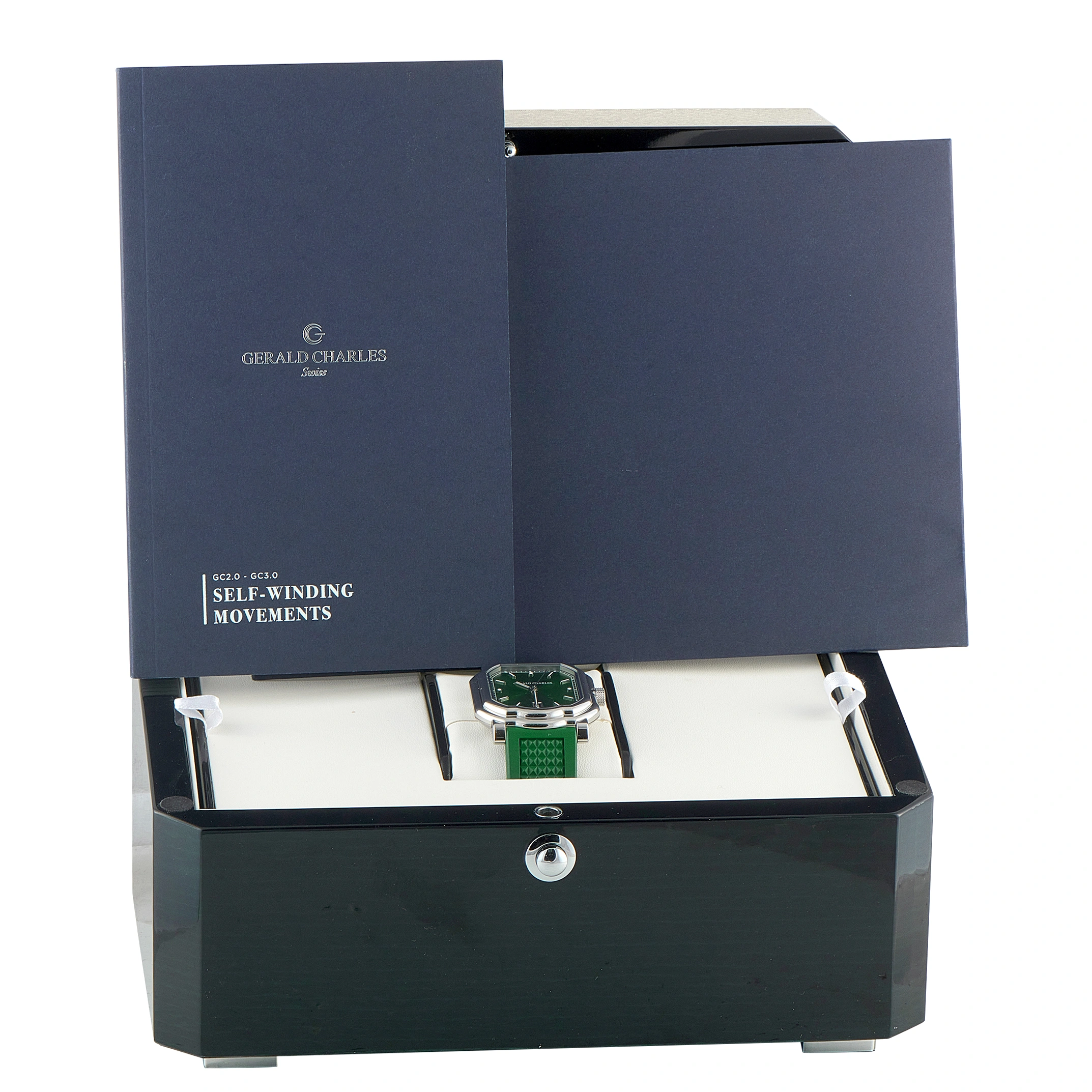 Gerald Charles Maestro 2.0 Ultra-Thin Emerald Green Dial Steel Watch GC2.0-A - Image 5