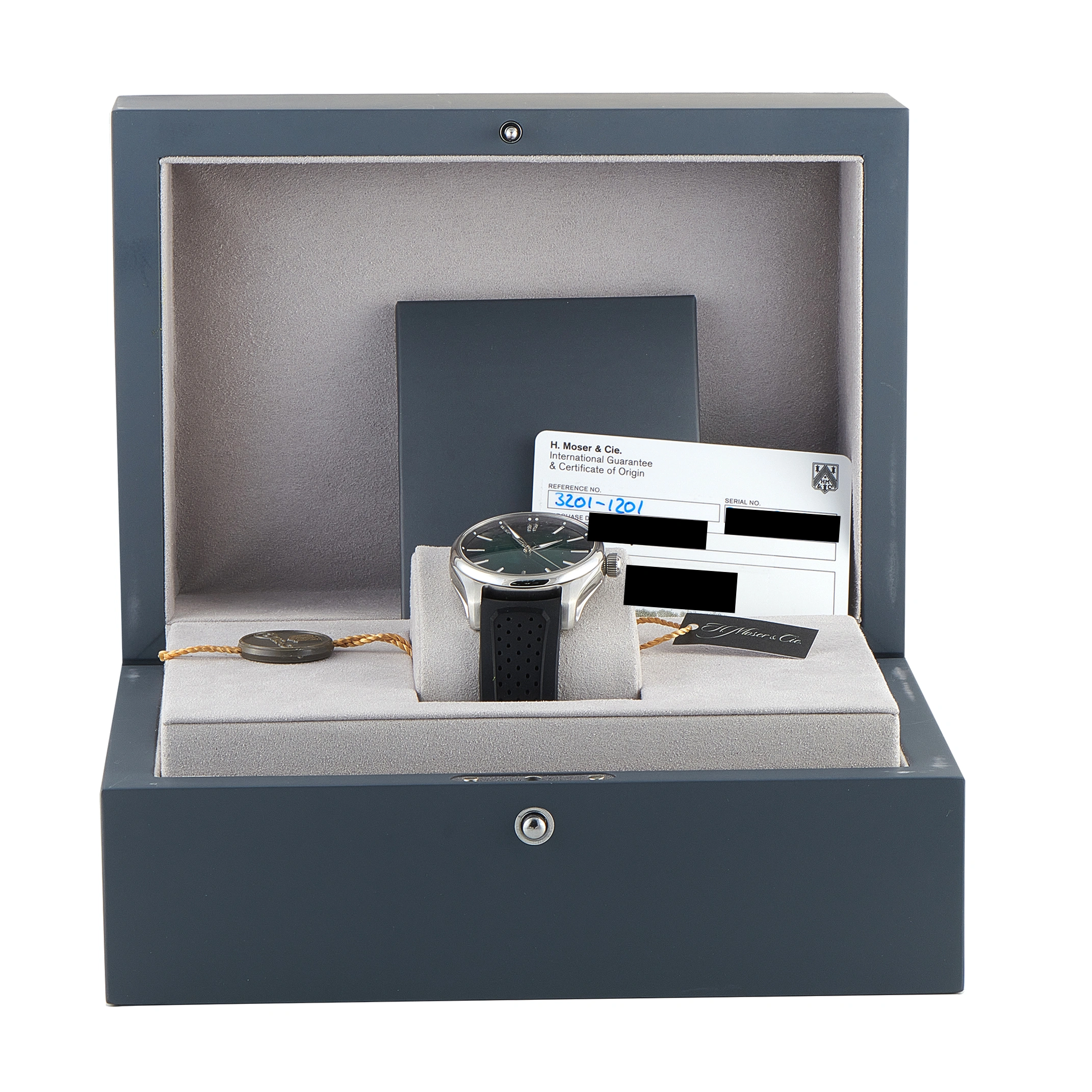 H. Moser & Cie. Pioneer Centre Seconds Cosmic Green Steel Watch 3201-1201 - Image 5