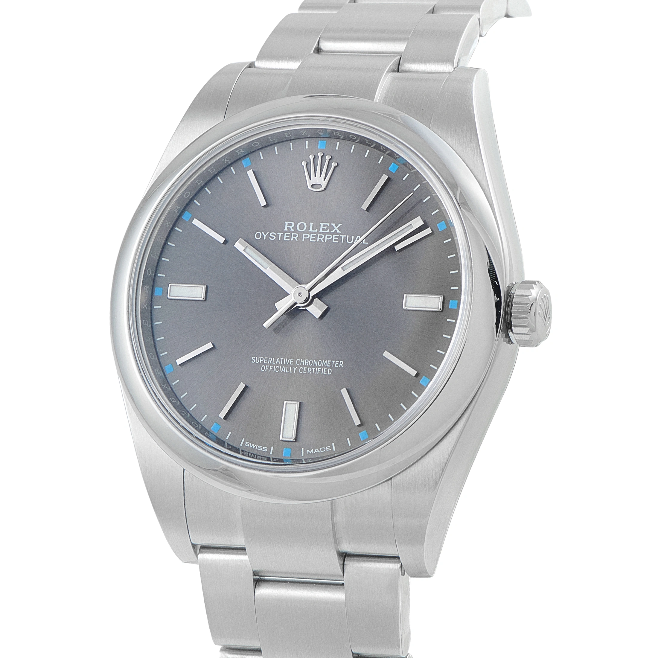 Rolex Oyster Perpetual 39 Dark Rhodium Dial Steel Watch 114300 - Image 2