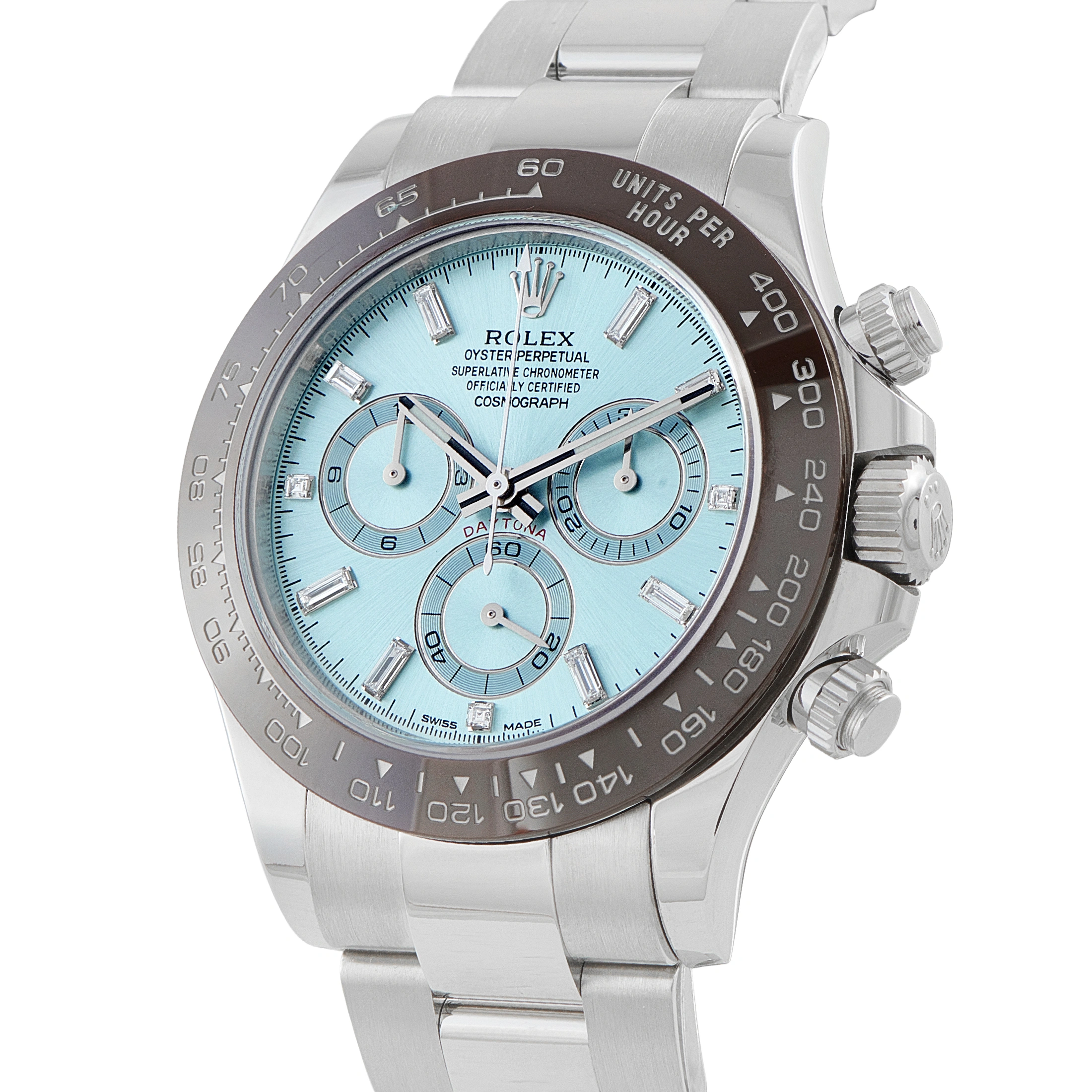 Rolex Daytona Ice Blue Diamond Dial Platinum Watch 116506 - Image 2