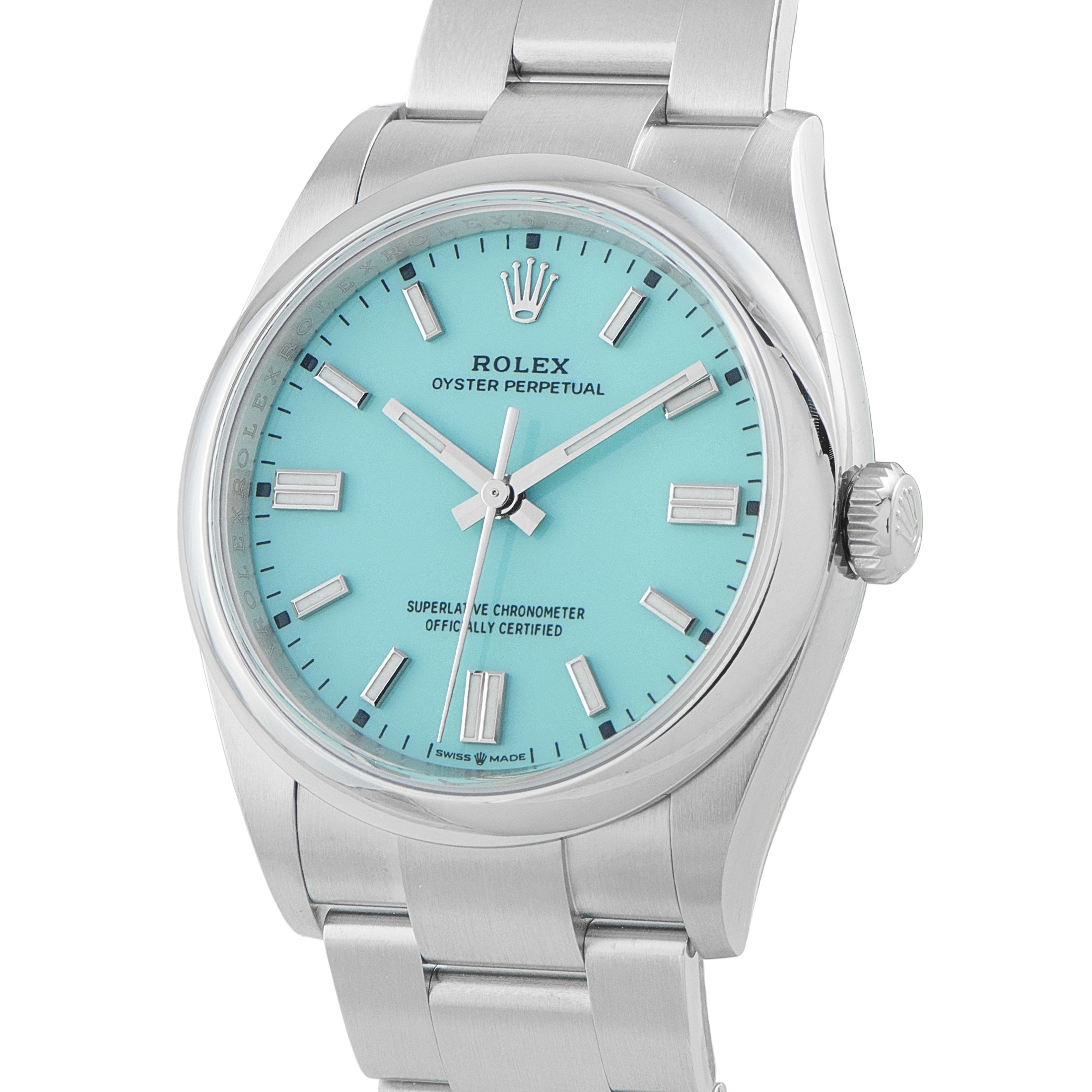 Rolex Oyster Perpetual 36 Turquoise Dial Steel Watch 126000 - Image 2