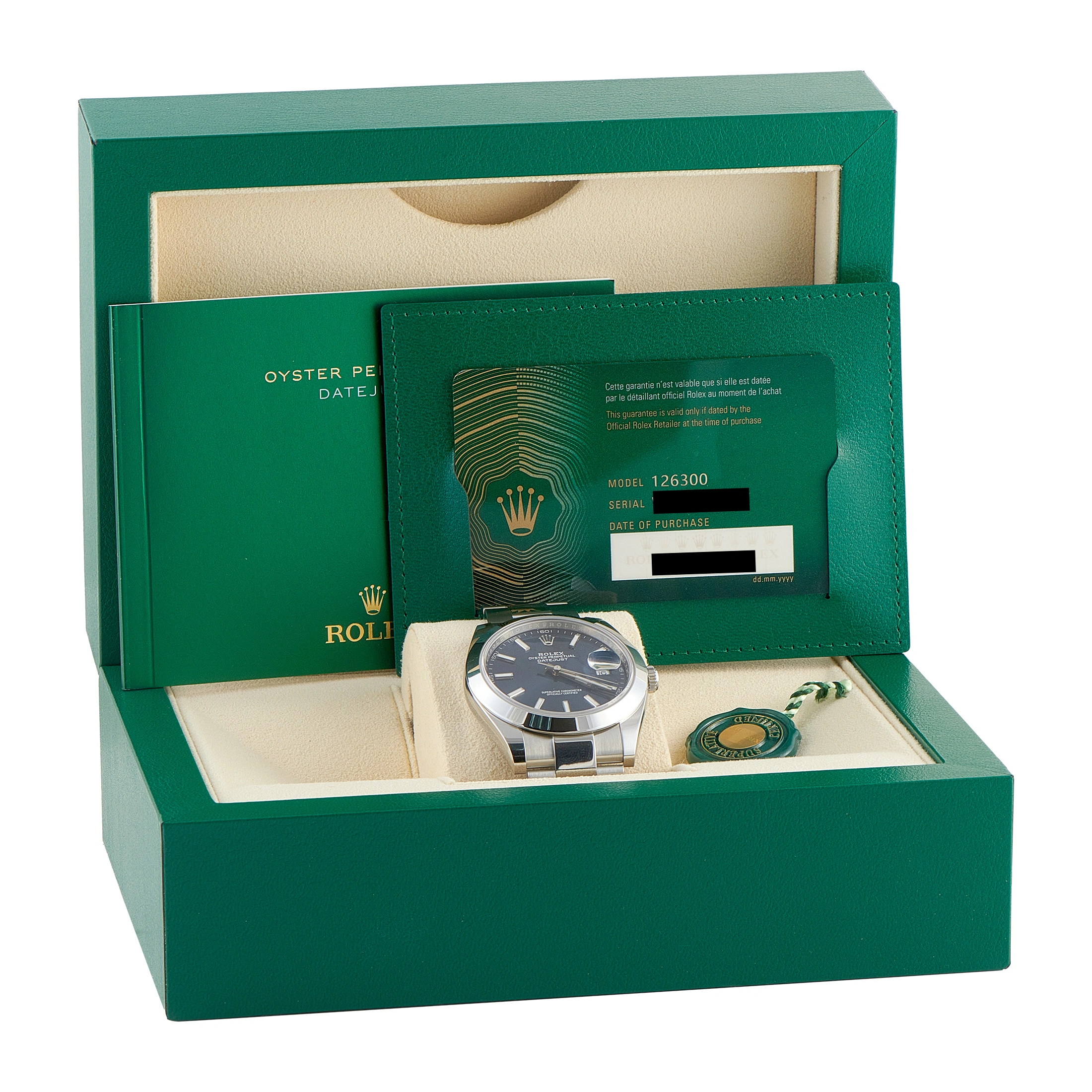 Rolex Datejust 41 Bright Blue Dial Steel Oyster Watch 126300 - Image 5