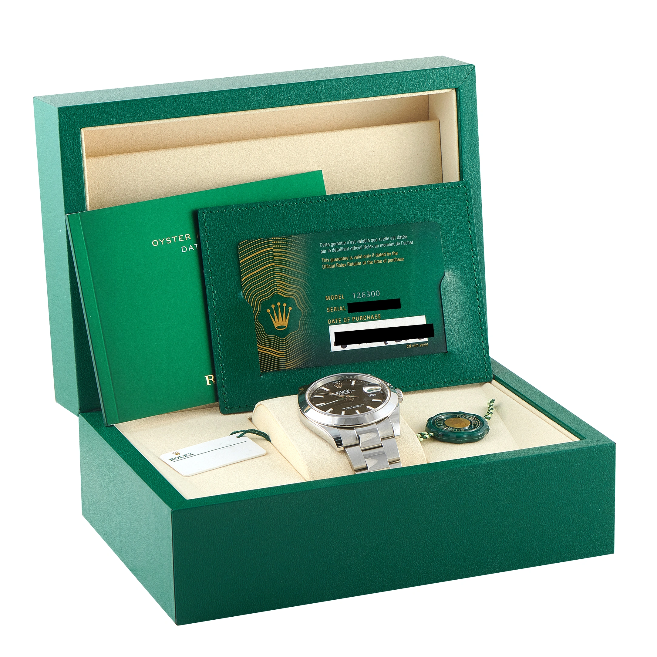 Rolex Datejust 41 Black Dial Steel Oyster Watch 126300 - Image 5
